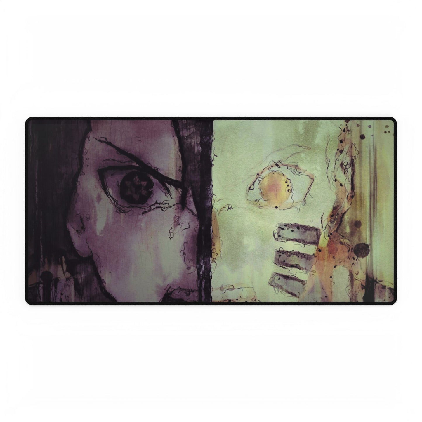 Naruto and Sasuke Half Face Mouse Pad