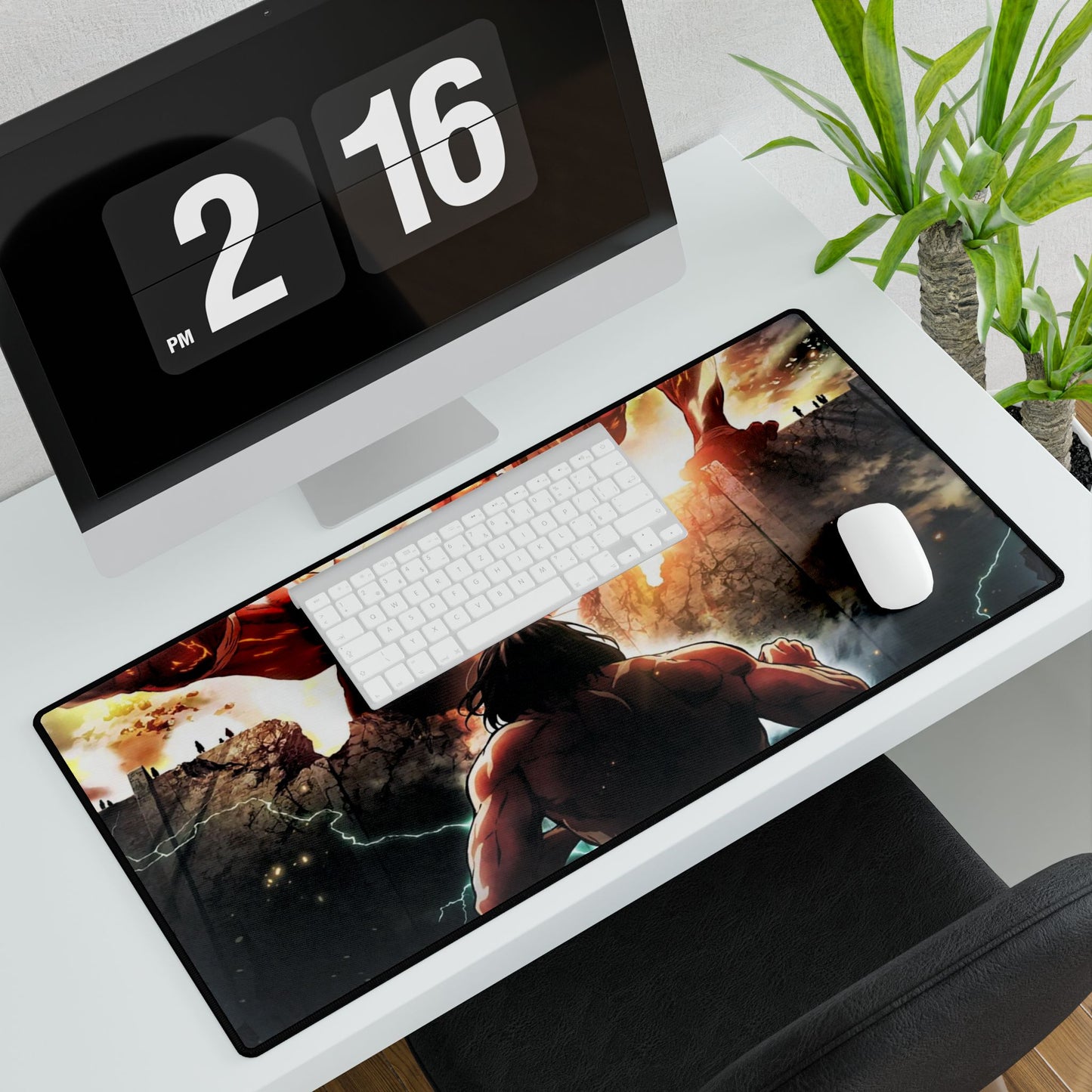 Colossal titan vs Eren Titan Mouse Pad