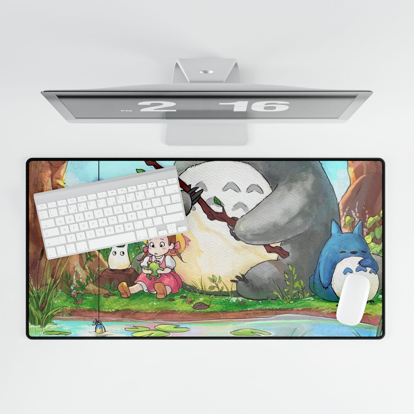 Totoro Goes Fishing Mouse Pad