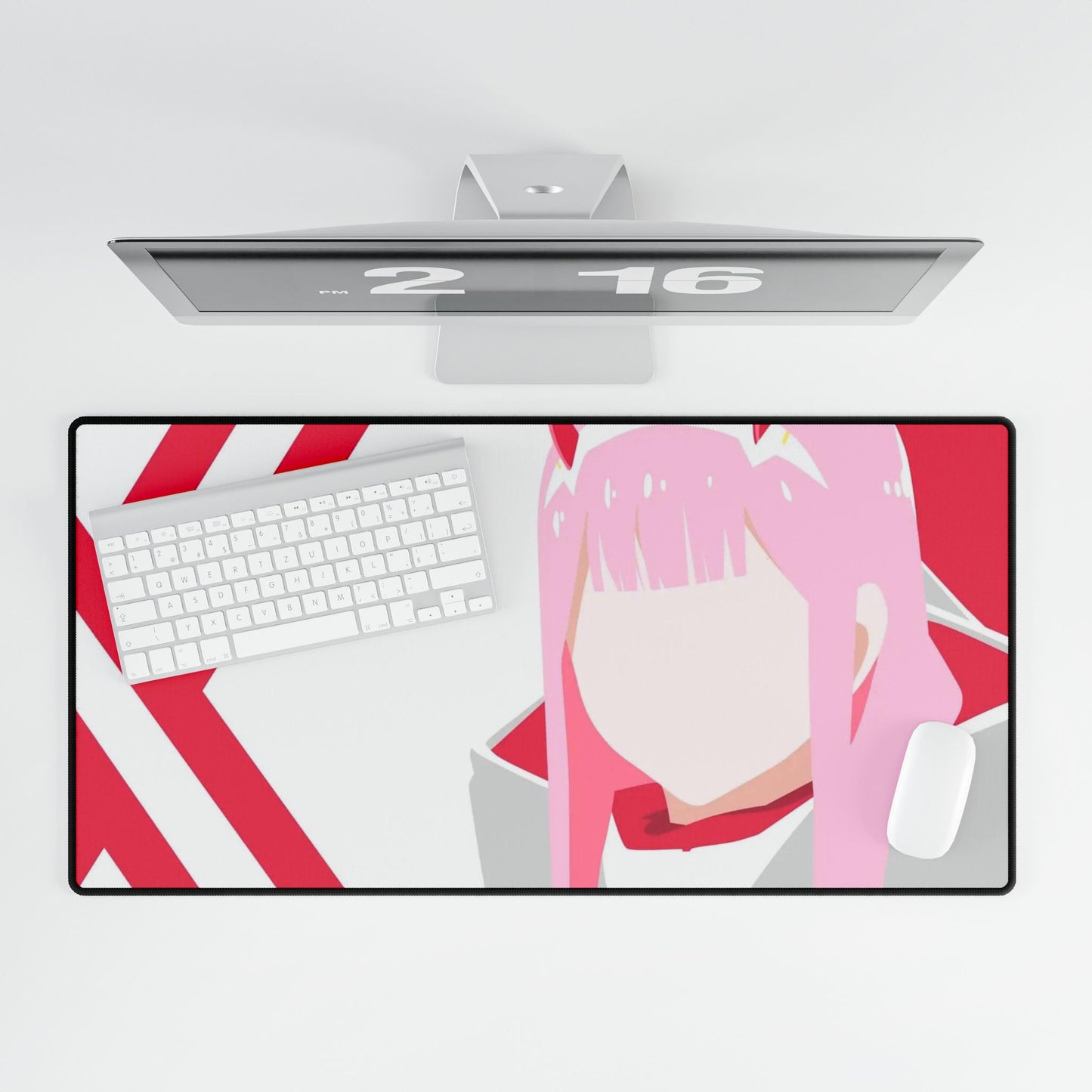 Zero Two - Darling in the franxx minimalist Mouse Pad
