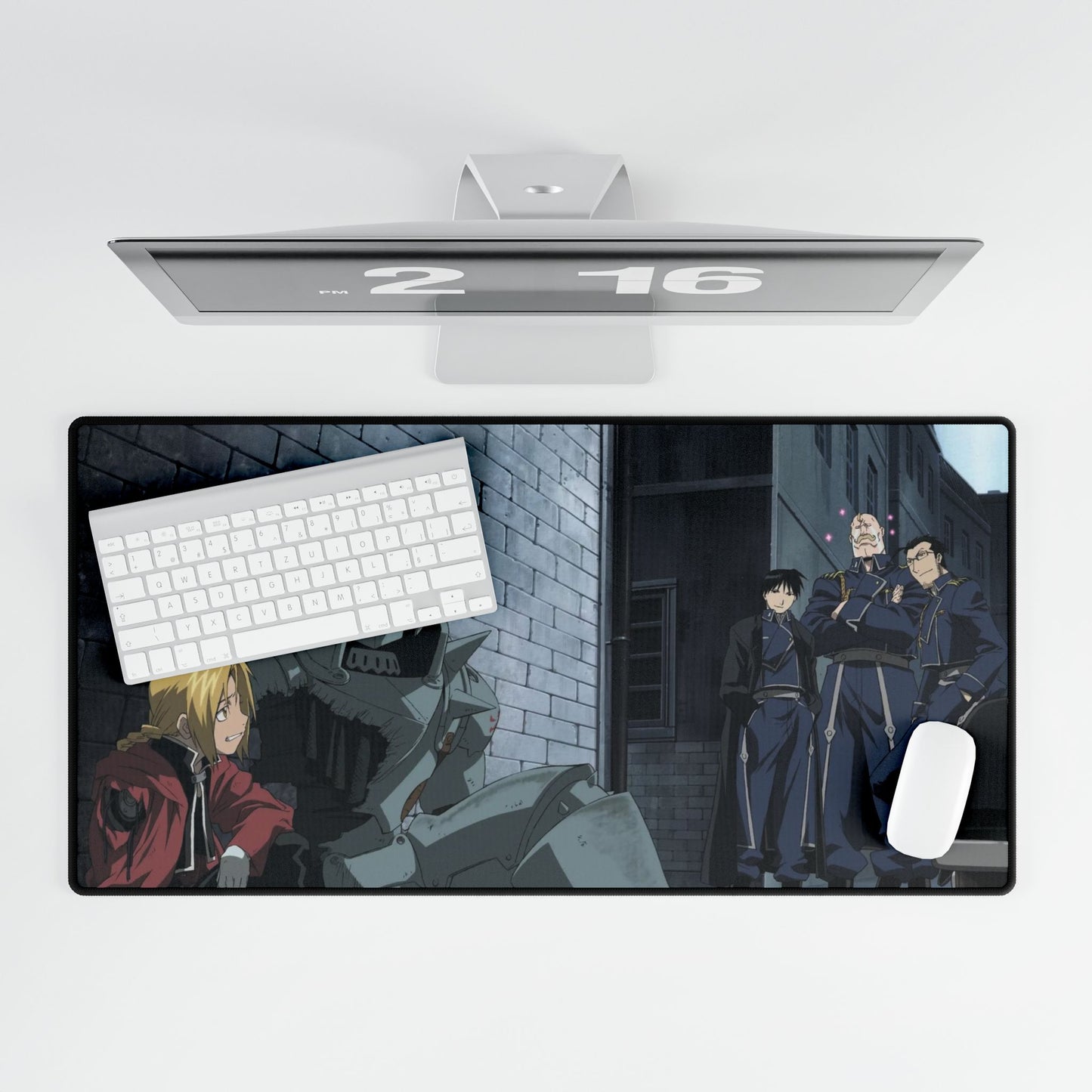 Edward Elric Roy Mustang and Alphonse Elric Mouse Pad
