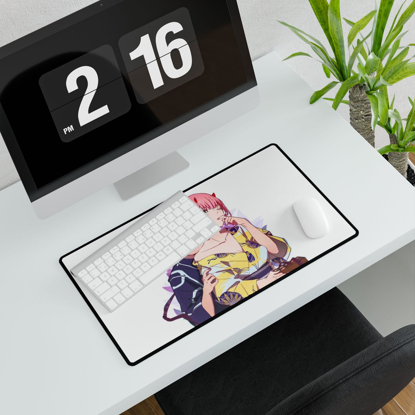 Zero Two and Hiro playful Mouse Pad