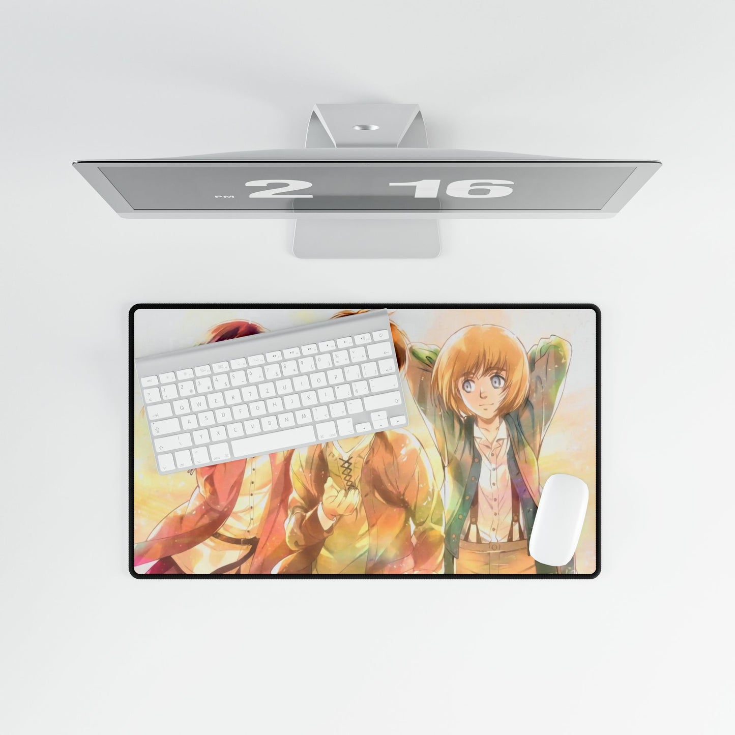 Young Mikasa, Eren, & Armin Art Mouse Pad