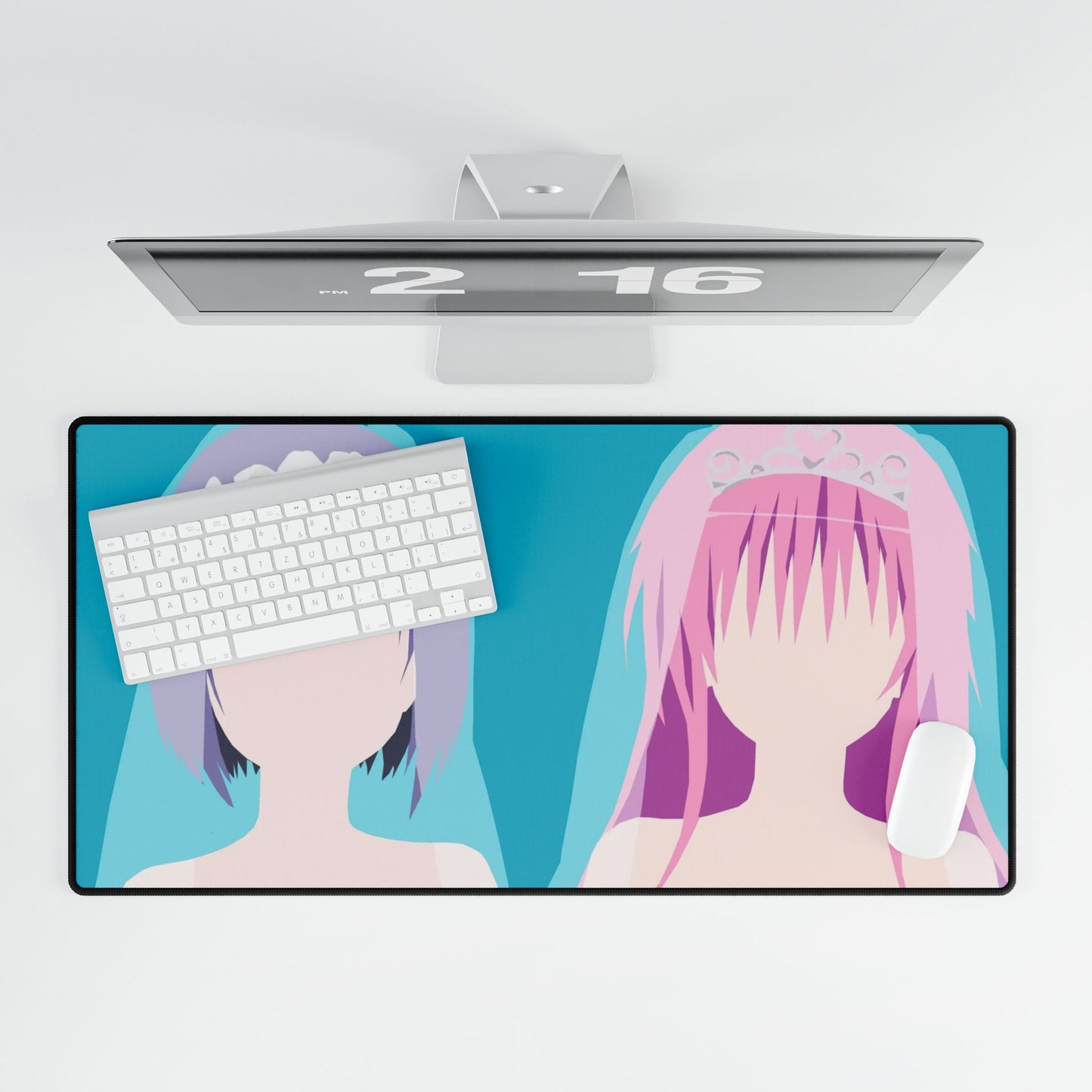 haruna y lala to love ru minimalist Mouse Pad