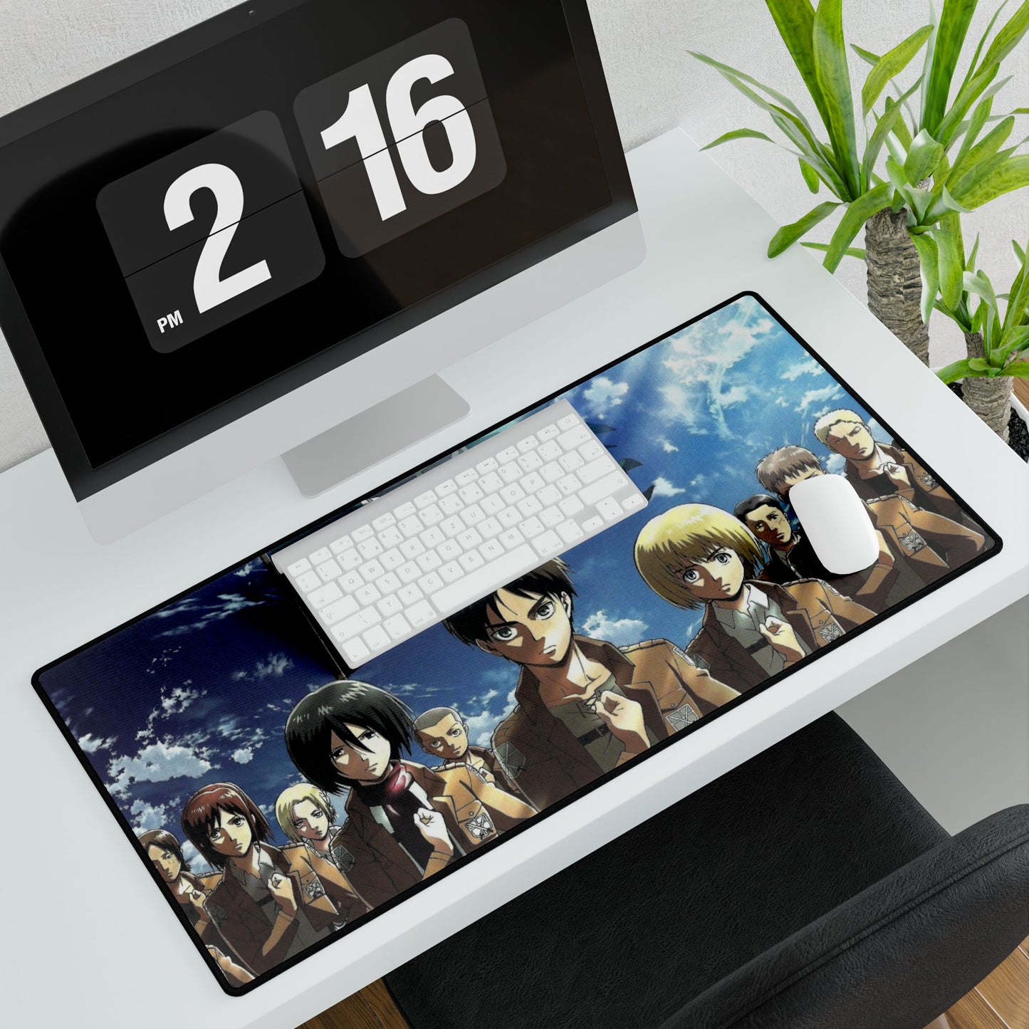 Eren yeager With Team Mouse Pad