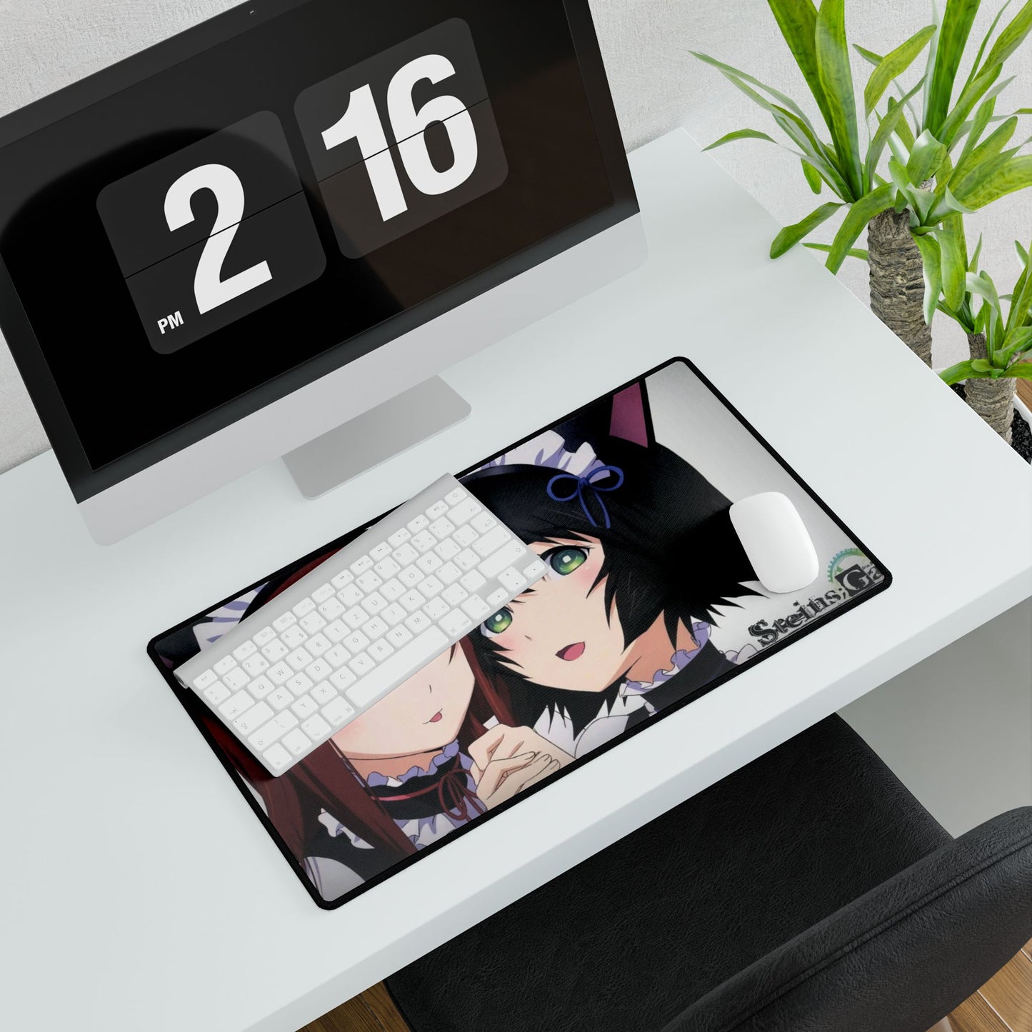 Makise and Mayuri Cosplay Mouse Pad