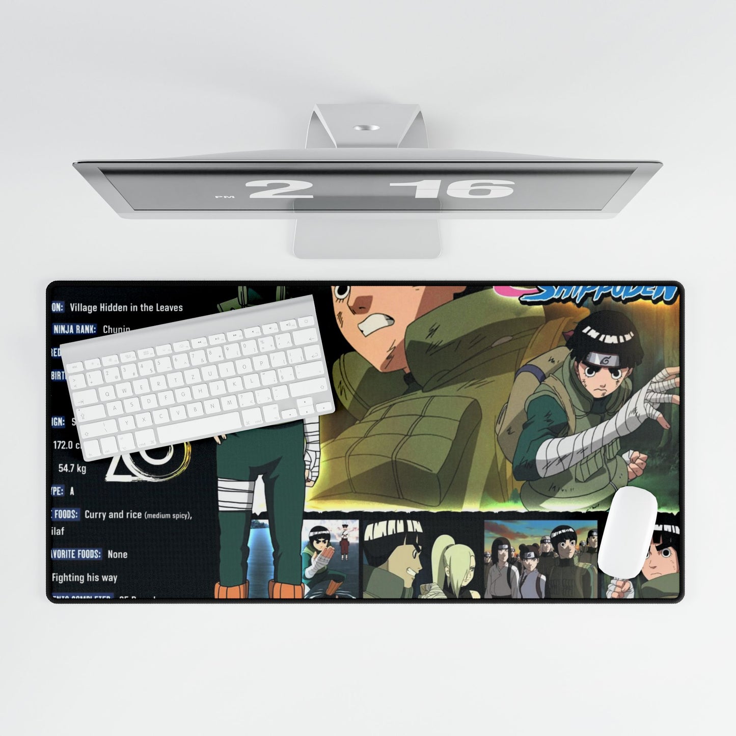 "The Beautiful Blue Beast, from the hidden leaf village, Rock Lee!" Mouse Pad