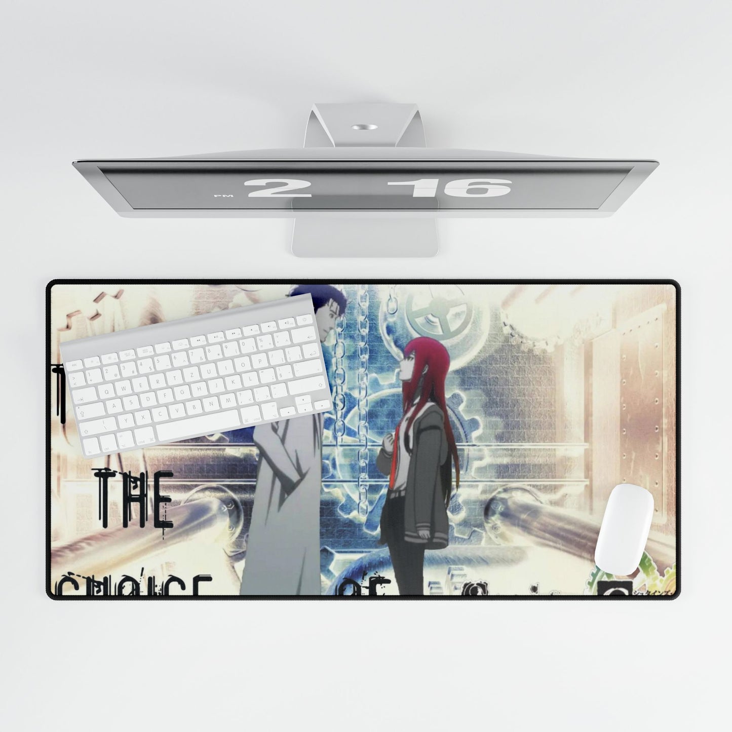 Makise Kurisu & Rintarou Okabe Mouse Pad