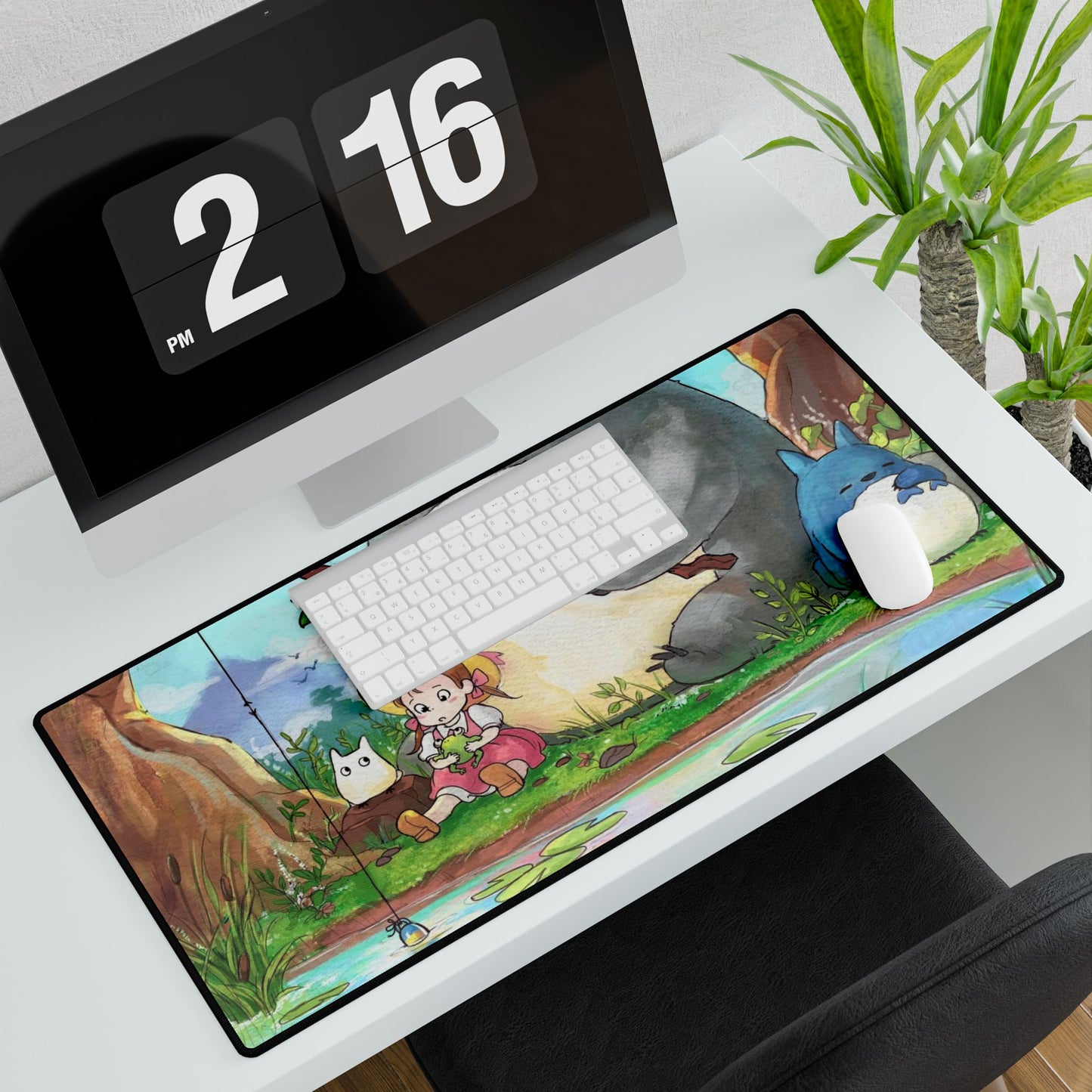 Totoro Goes Fishing Mouse Pad