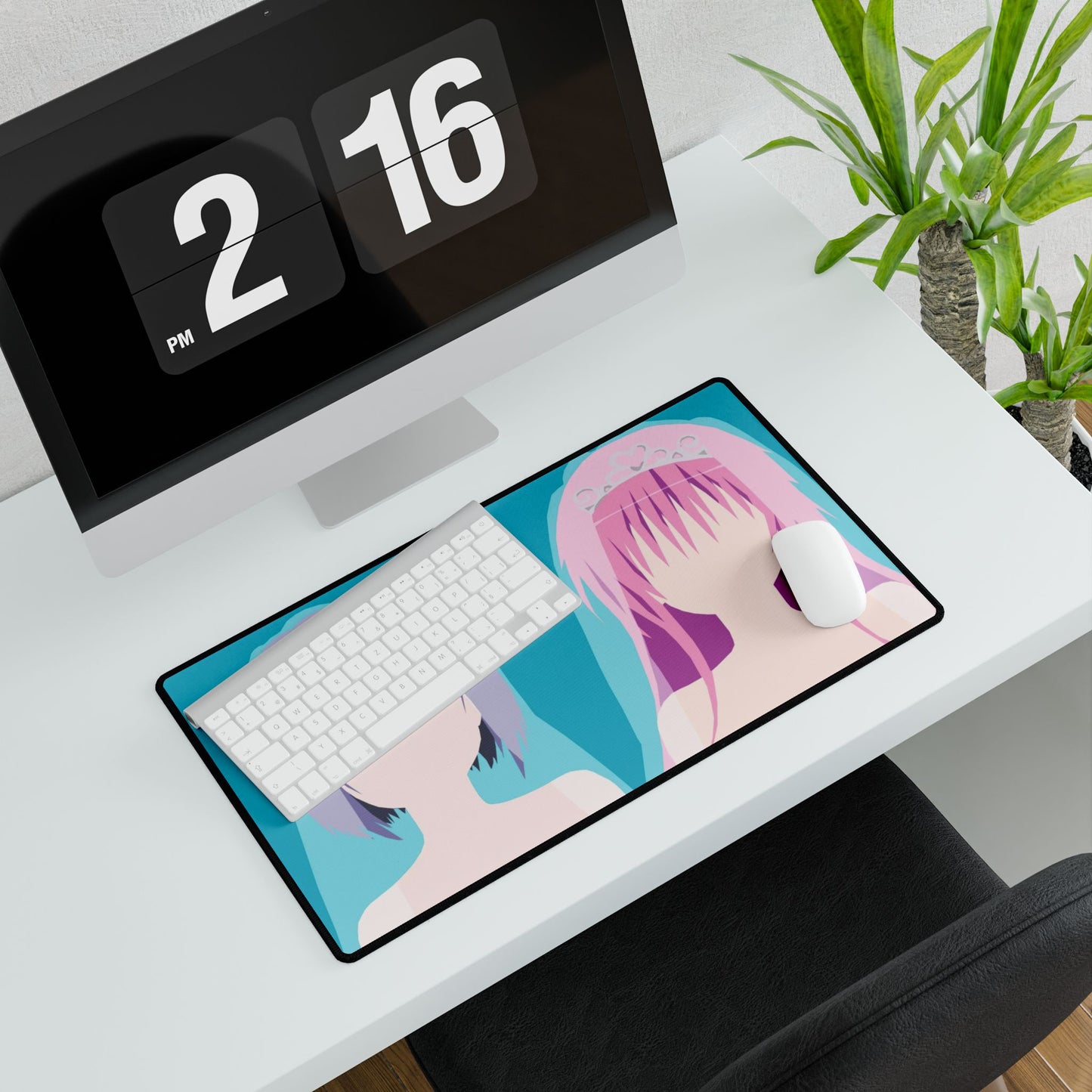 haruna y lala to love ru minimalist Mouse Pad