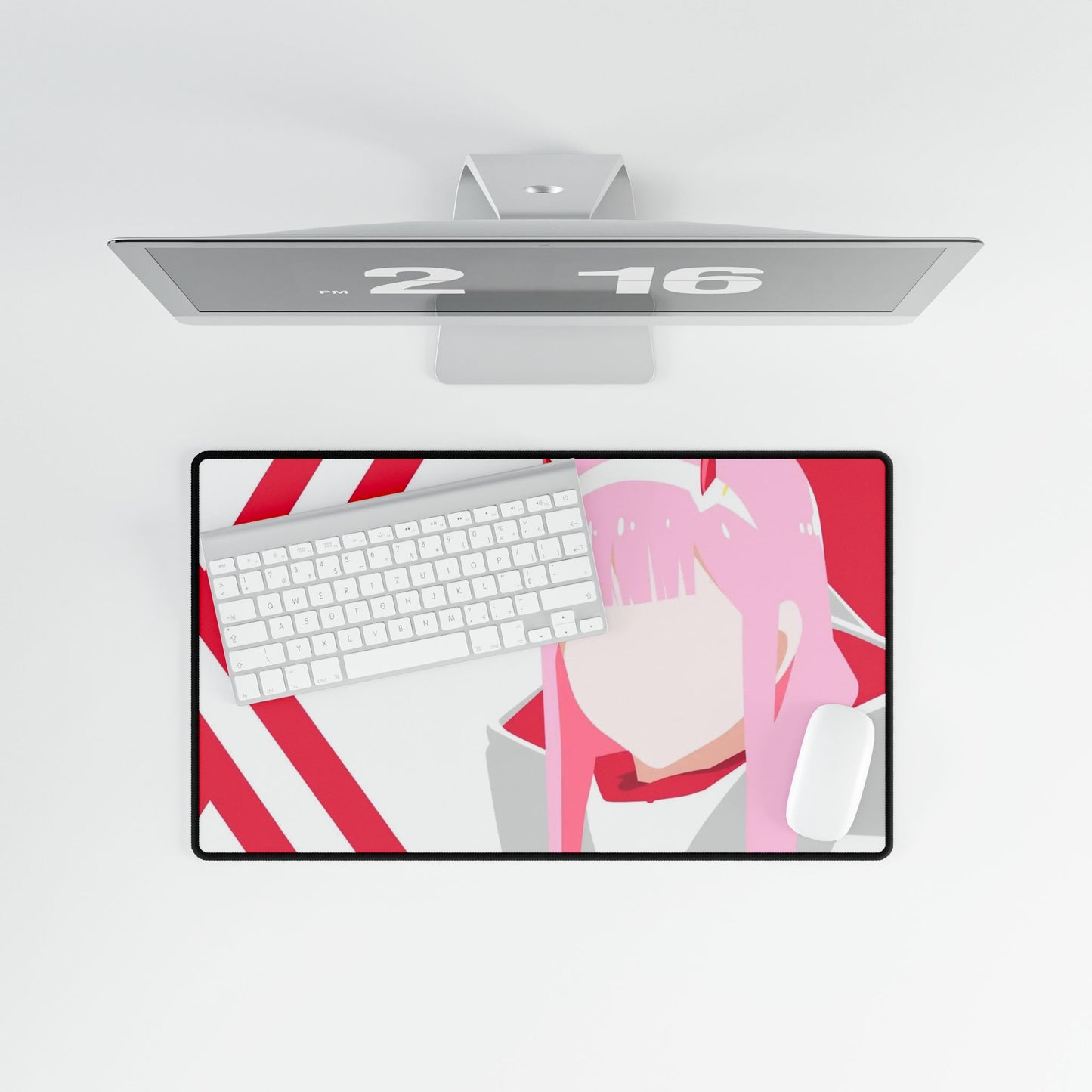 Zero Two - Darling in the franxx minimalist Mouse Pad
