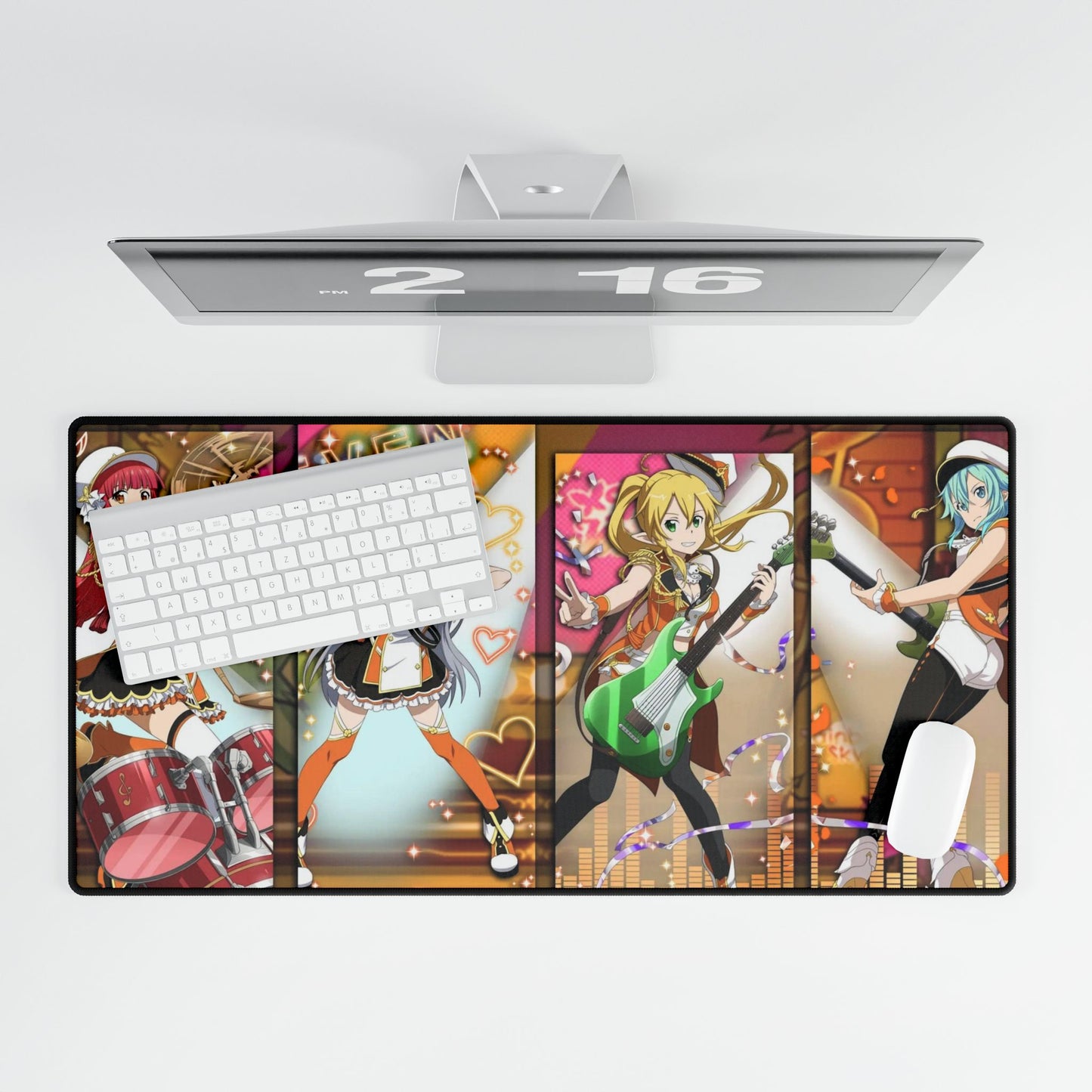 Memory Defrag Rainbow Sky Banner Mouse Pad