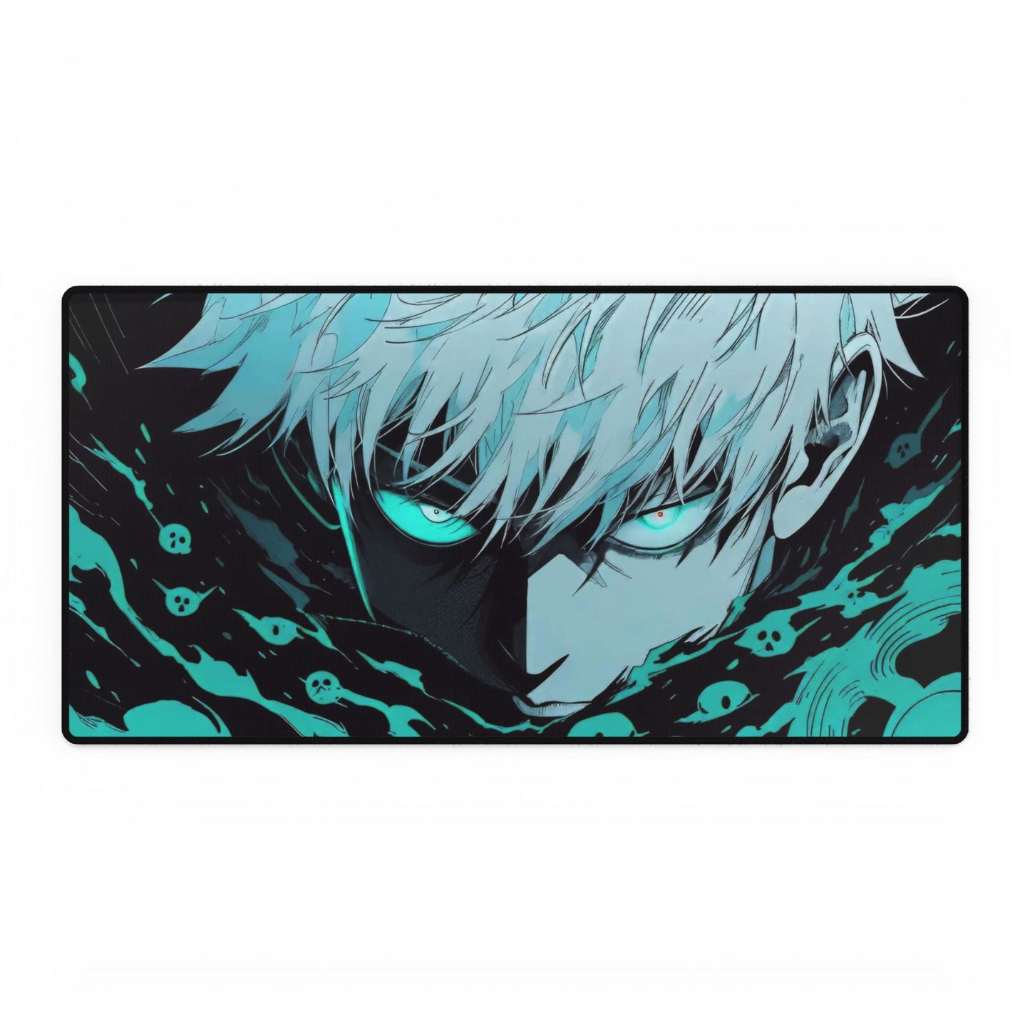 Satoru Gojou Monochrome Jujutsu Kaisen Acid Cyan Mouse Pad