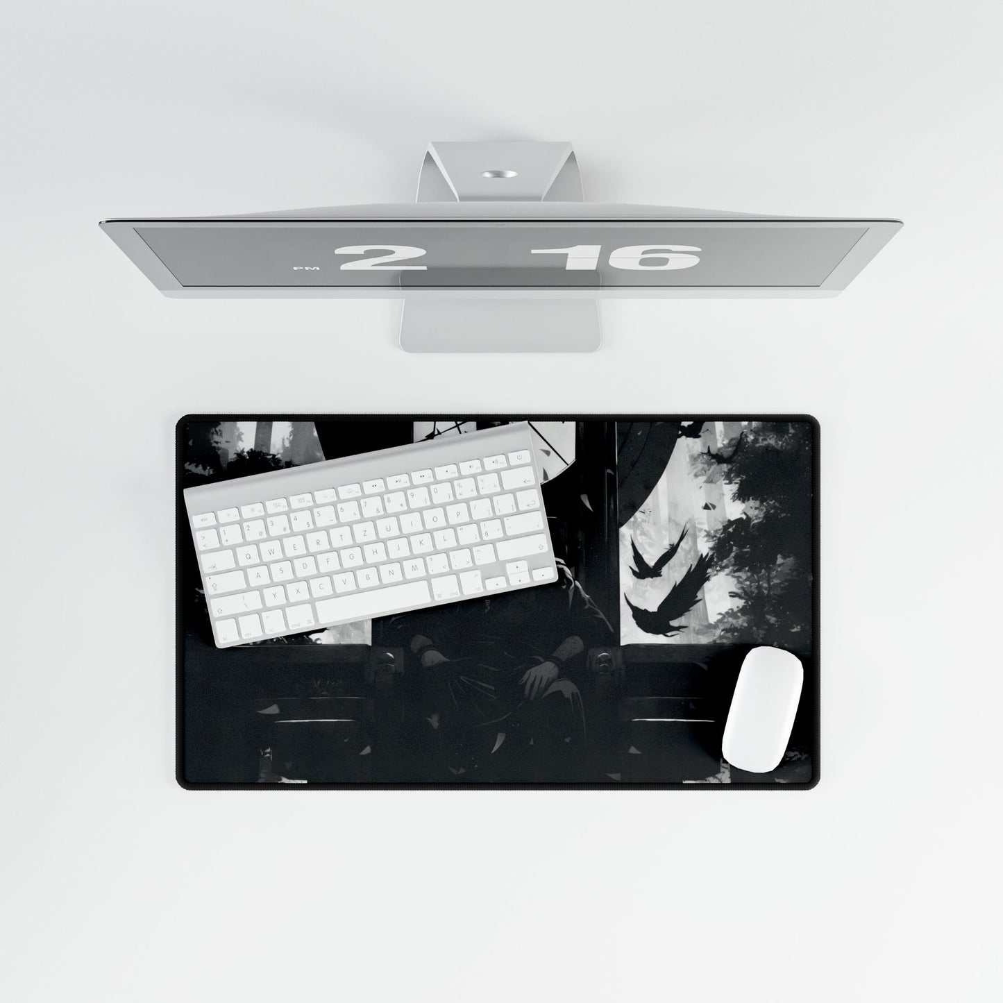 Itachi Uchiha Manga Sitting on a Trhone Mouse Pad