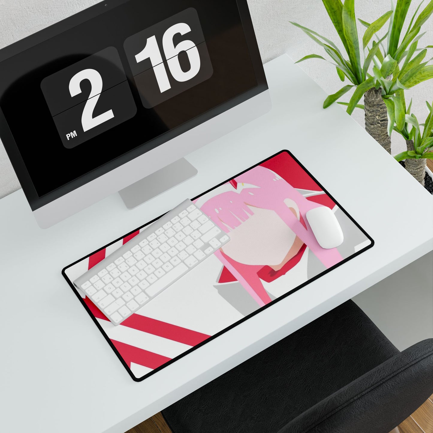 Zero Two - Darling in the franxx minimalist Mouse Pad
