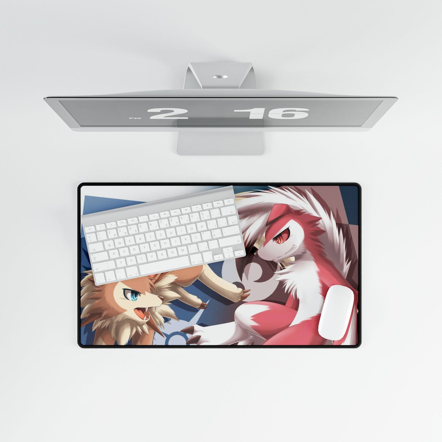 Lycanroc Midday and Midnight Form Mouse Pad