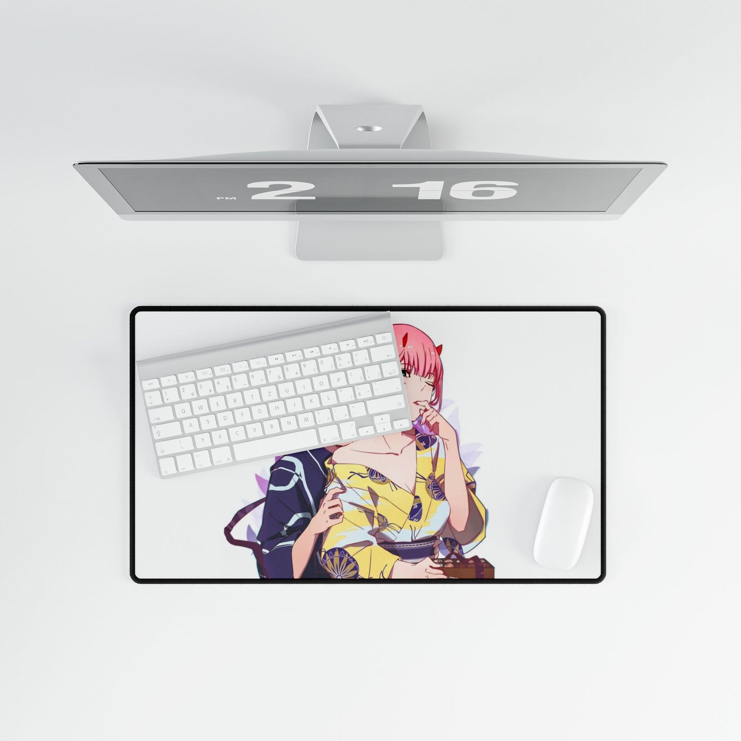 Zero Two and Hiro playful Mouse Pad