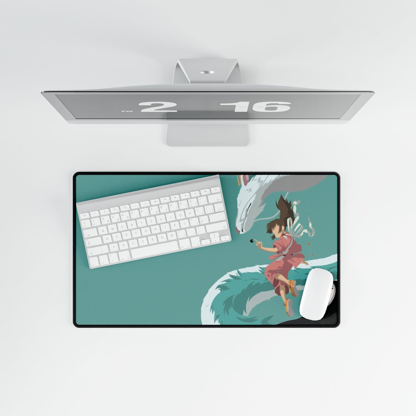 Minimalist Chihiro, Haku, and No-face Mouse Pad