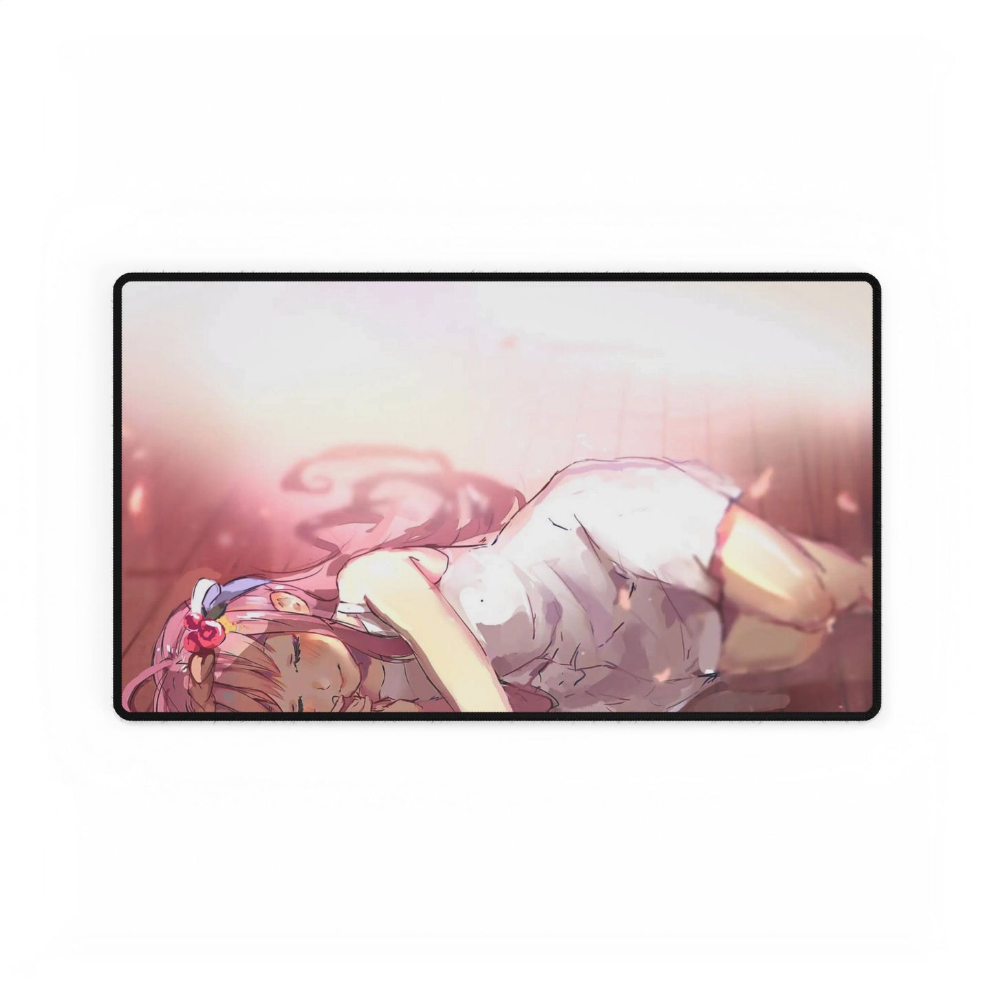 Girl lies on a floor Mouse Pad