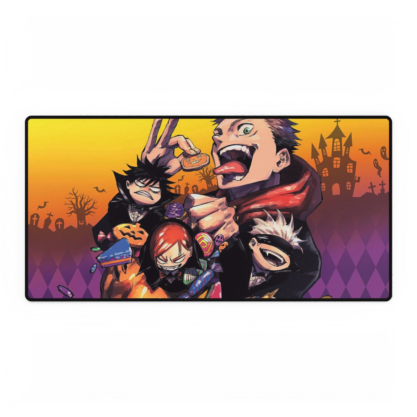 Yuji Itadori Satoru Gojo Nobara Kugisaki Megumi Fushiguro and Blindfold Mouse Pad
