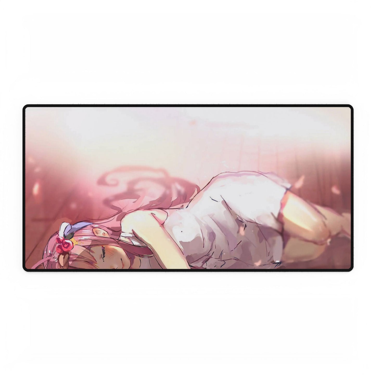 Girl lies on a floor Mouse Pad