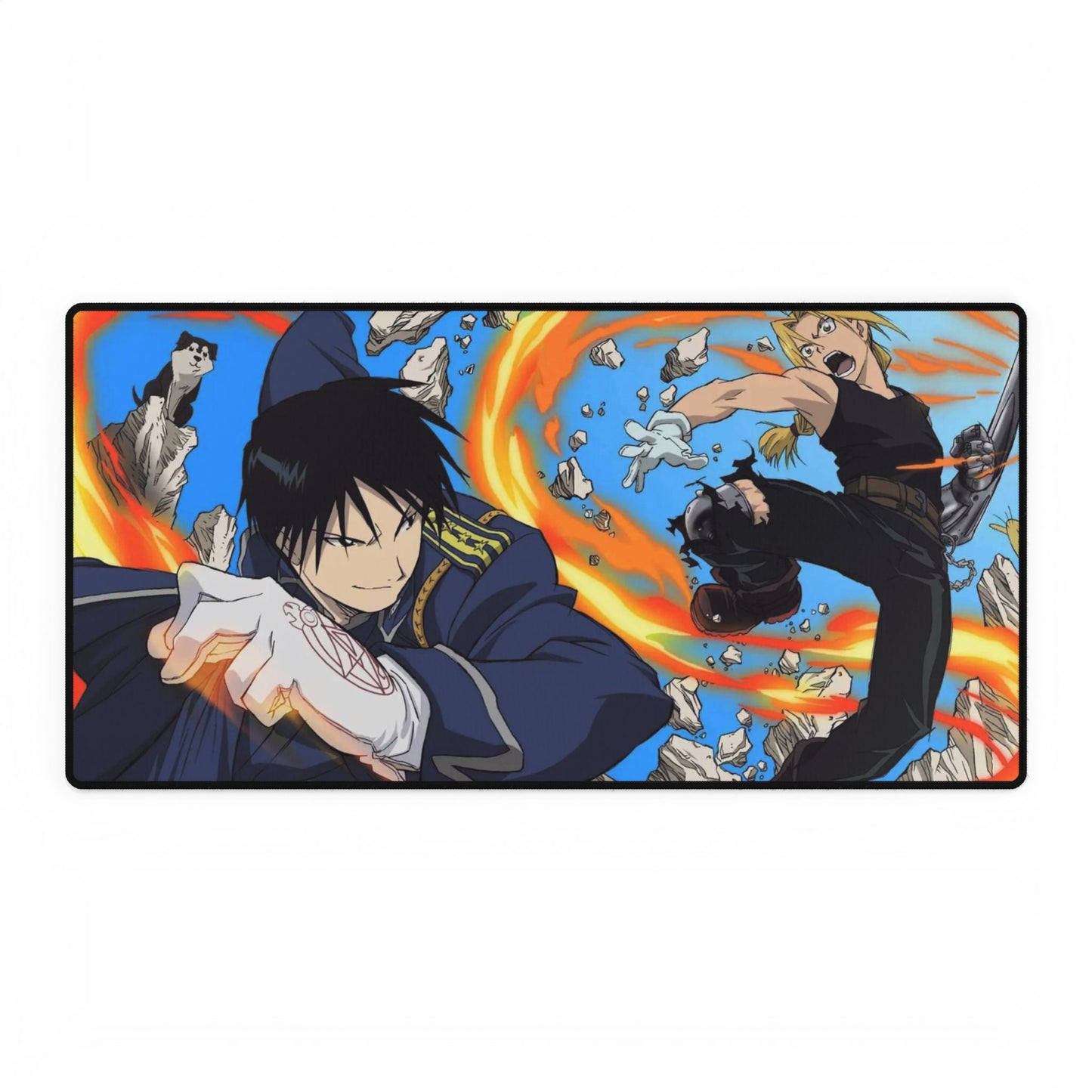 Full Metal Alchemist Roy Mustang VS Edward Elric Mouse Pad