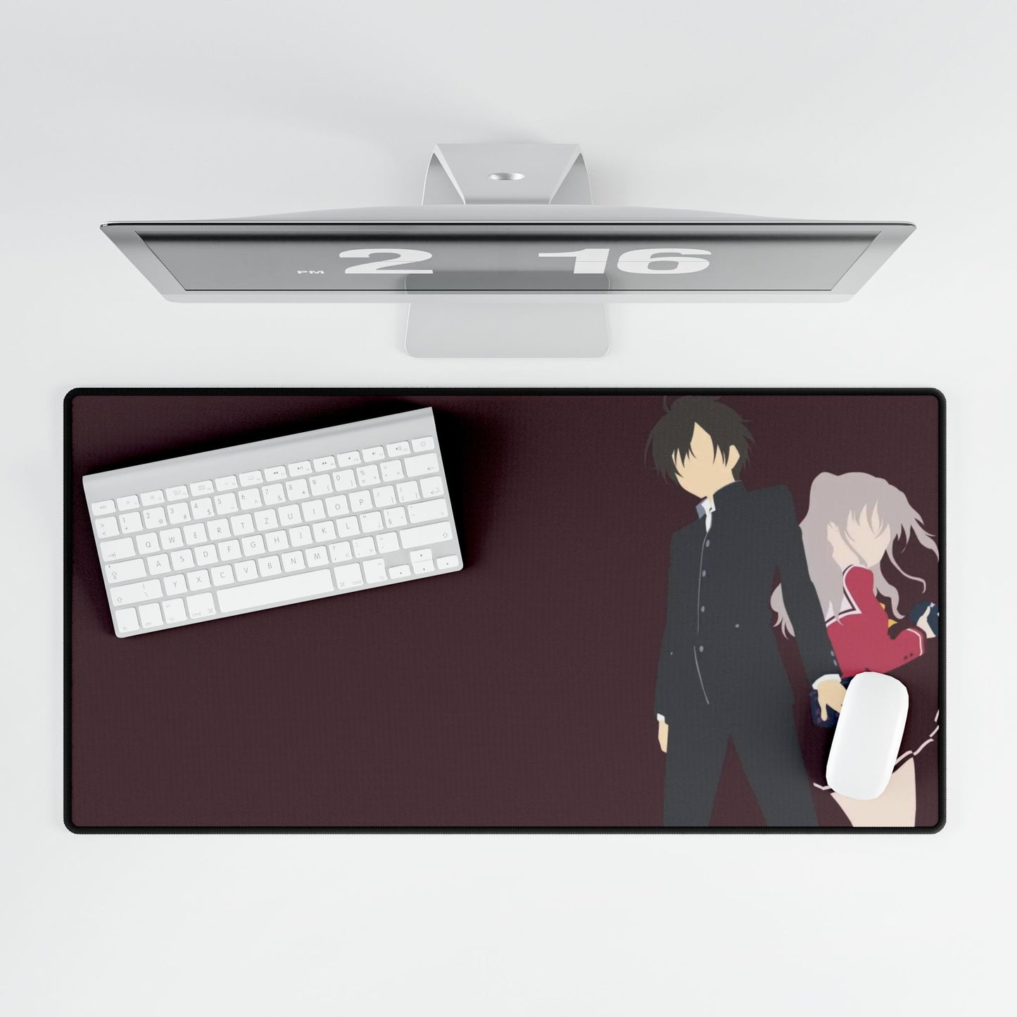 Yū Otosaka and Nao Tomori Together Minimalist Mouse Pad