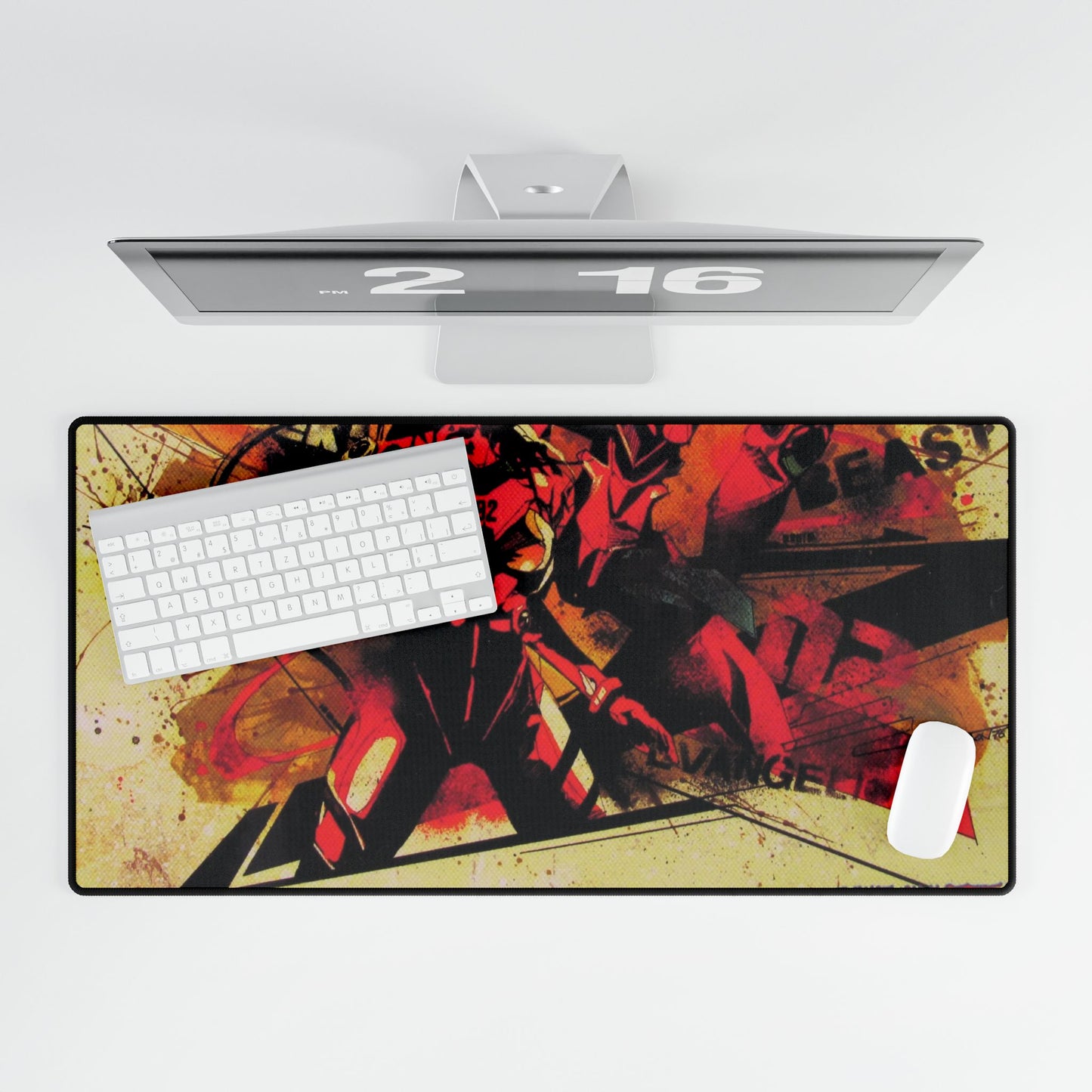 Asuka and Unit 02 Street Art Mouse Pad