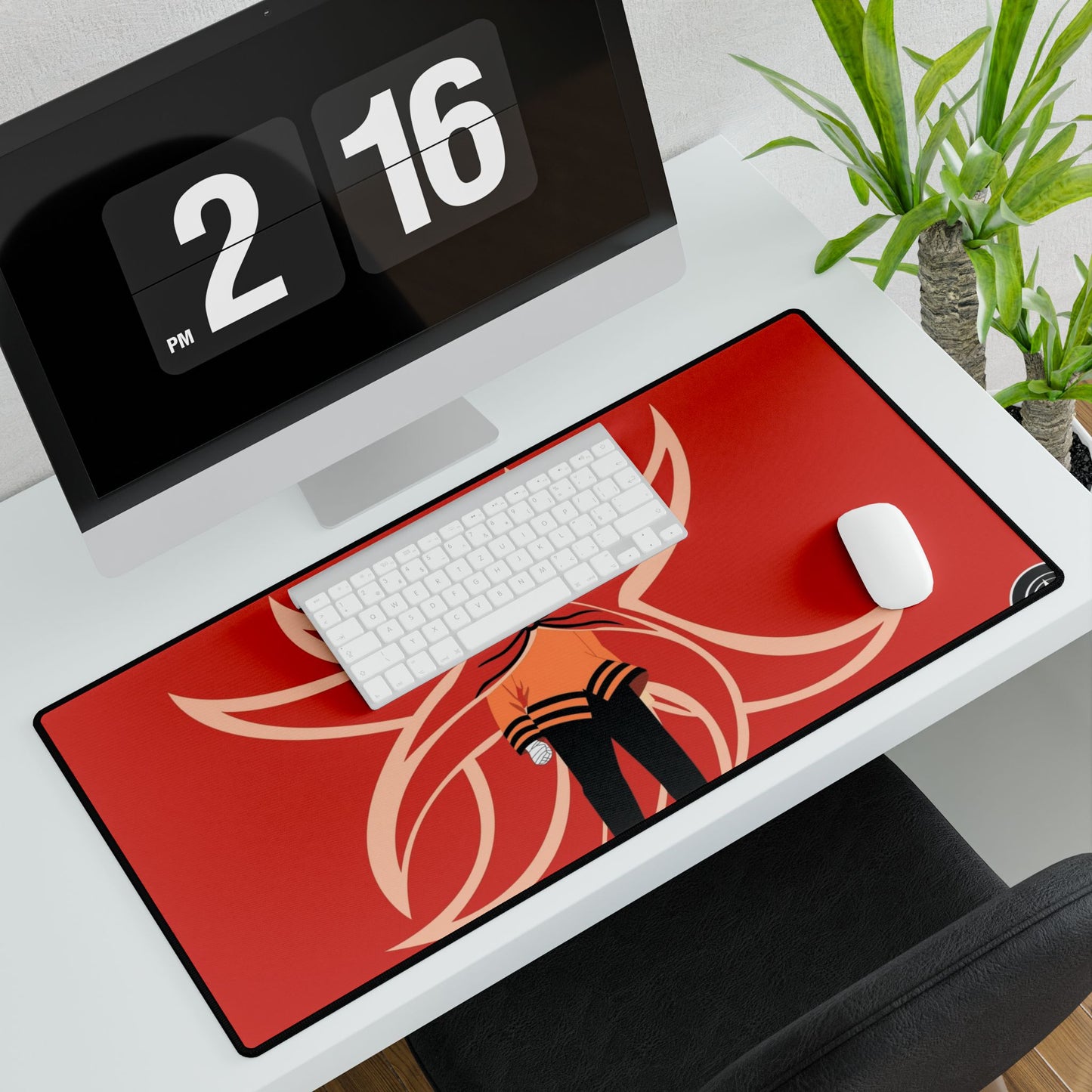 Naruto Baryon Mode In Bright Orange Mouse Pad