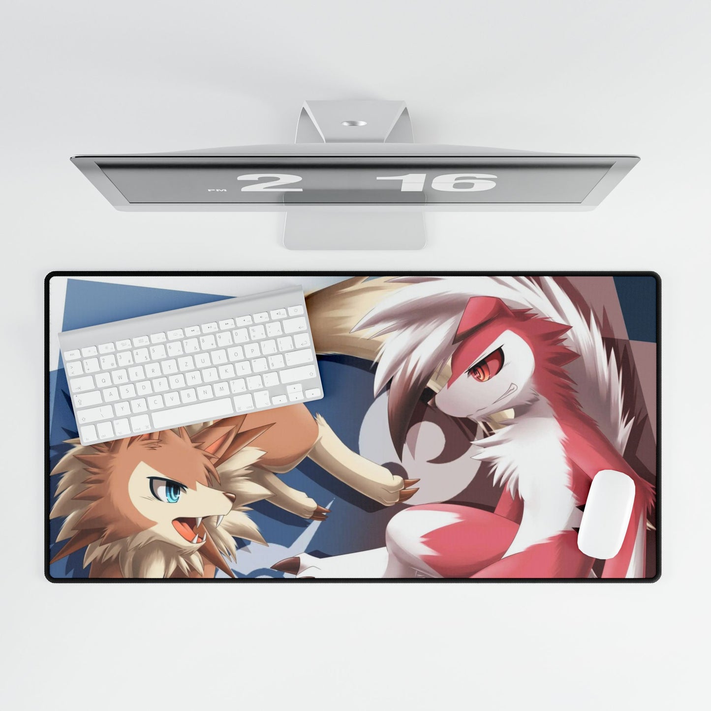 Lycanroc Midday and Midnight Form Mouse Pad