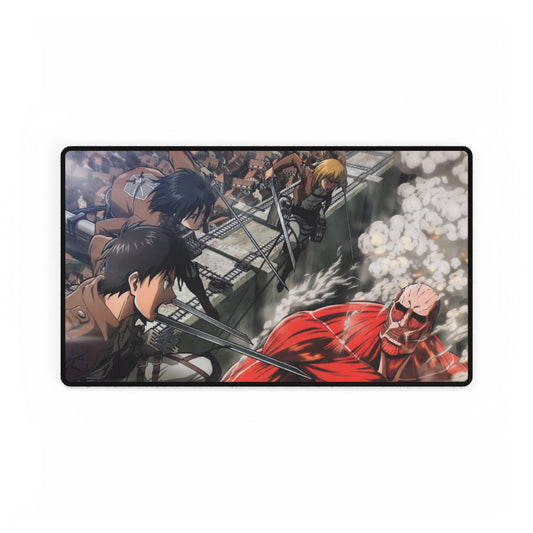 Eren and Mikasa vs Colosse Titan Mouse Pad