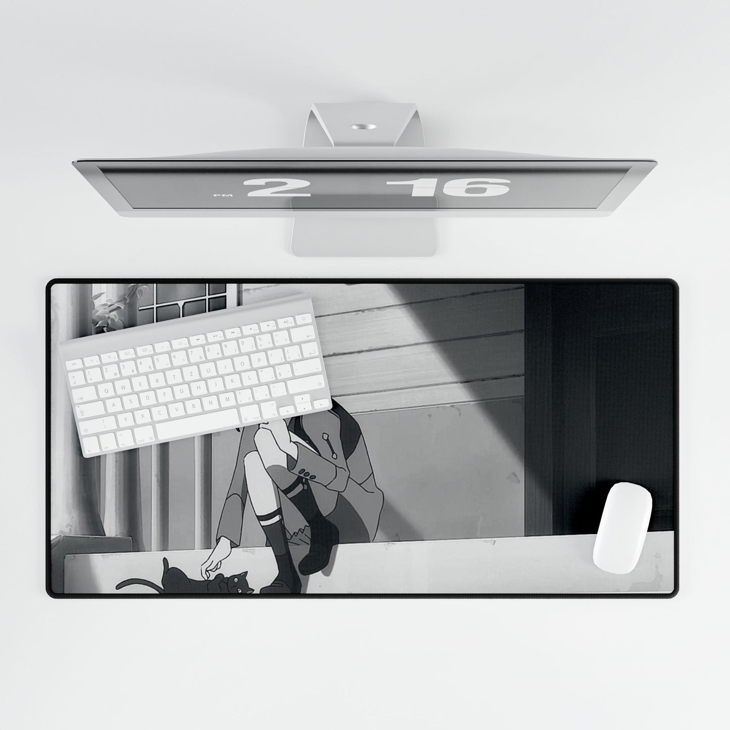 Ichigo 015 and Black Cat Mouse Pad