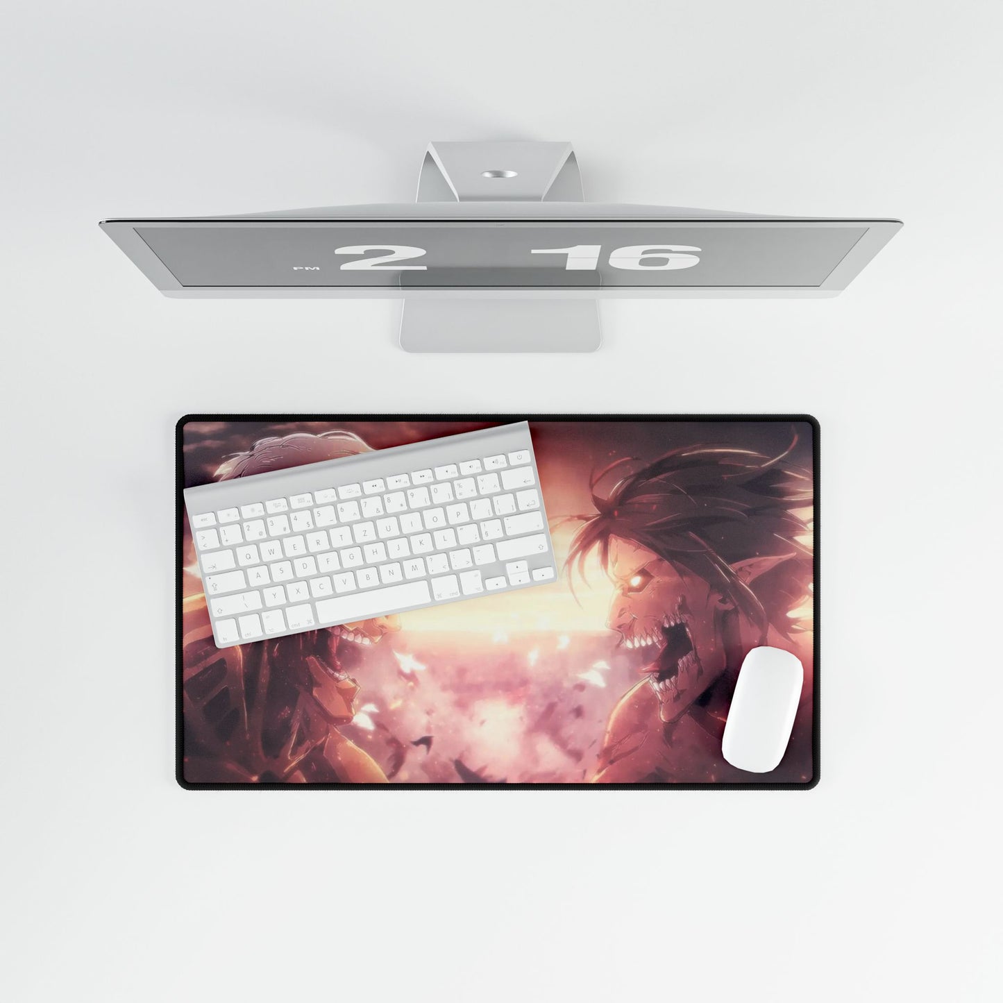 Armored Titan and Eren screaming at each other Mouse Pad