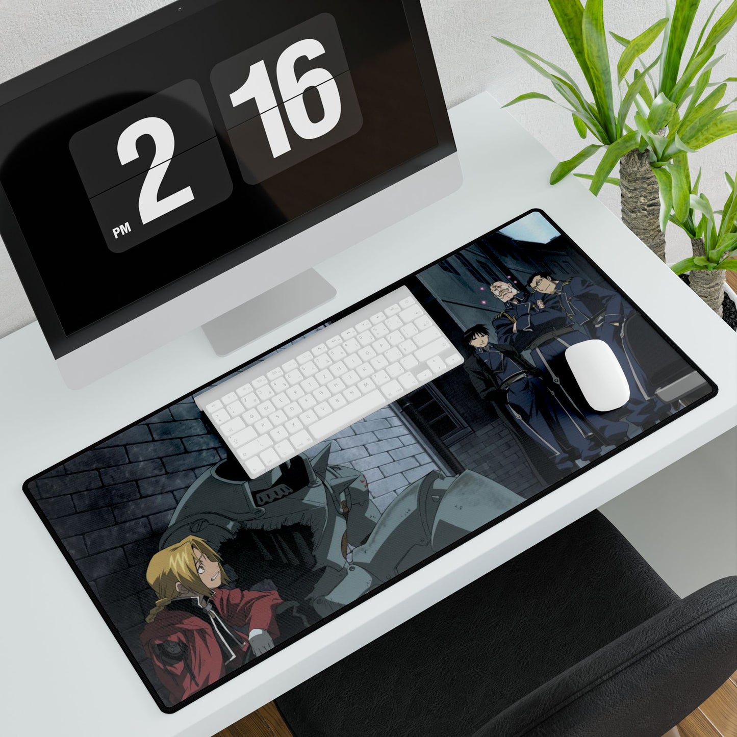 Edward Elric Roy Mustang and Alphonse Elric Mouse Pad