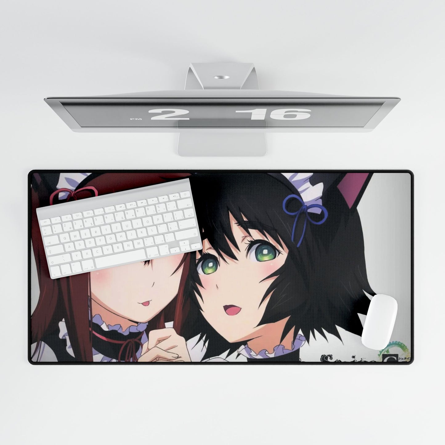 Makise and Mayuri Cosplay Mouse Pad