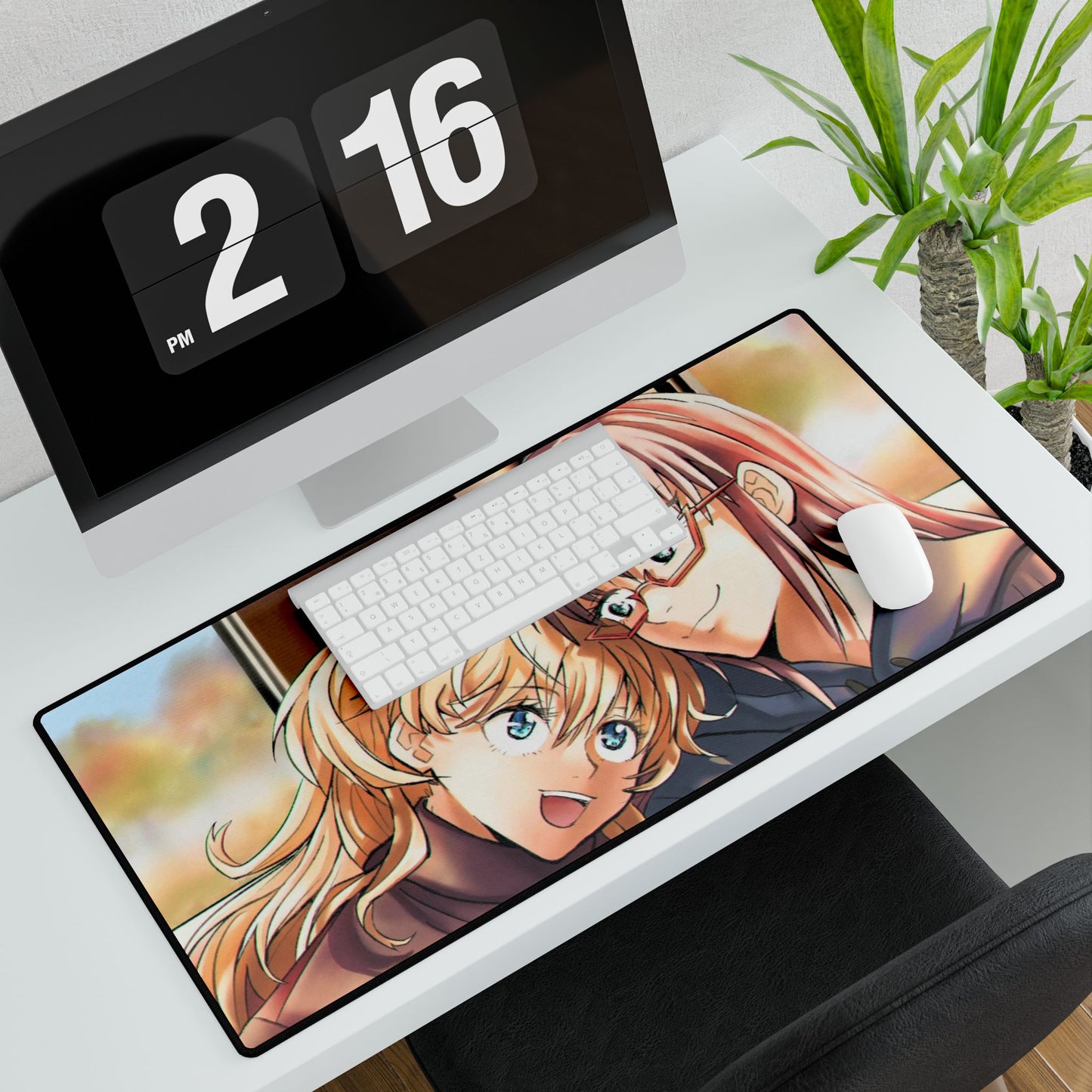 Mari Makinami Illustrious & Asuka Langley Sohryu Mouse Pad