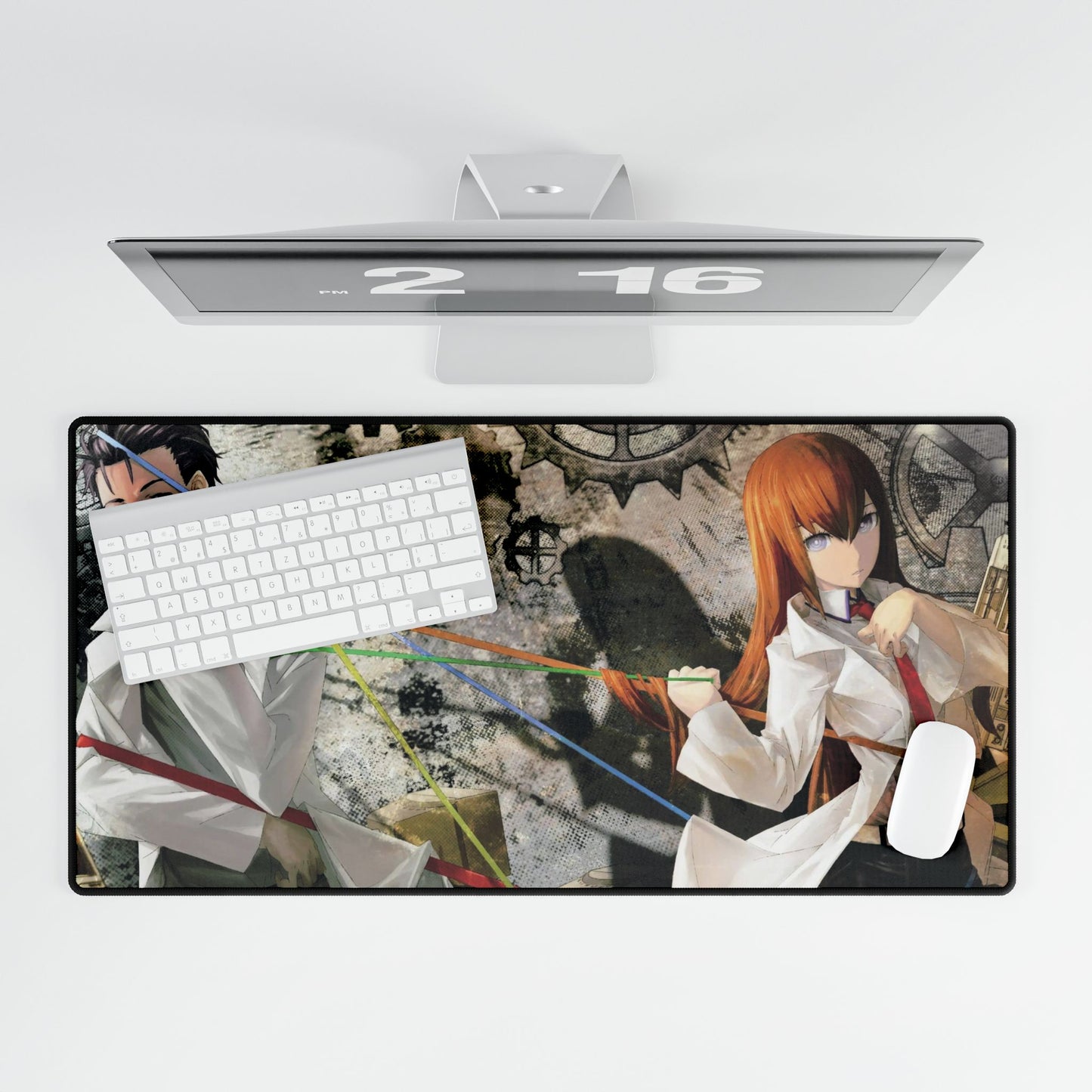 Makise & Kyouma Worldline Mouse Pad