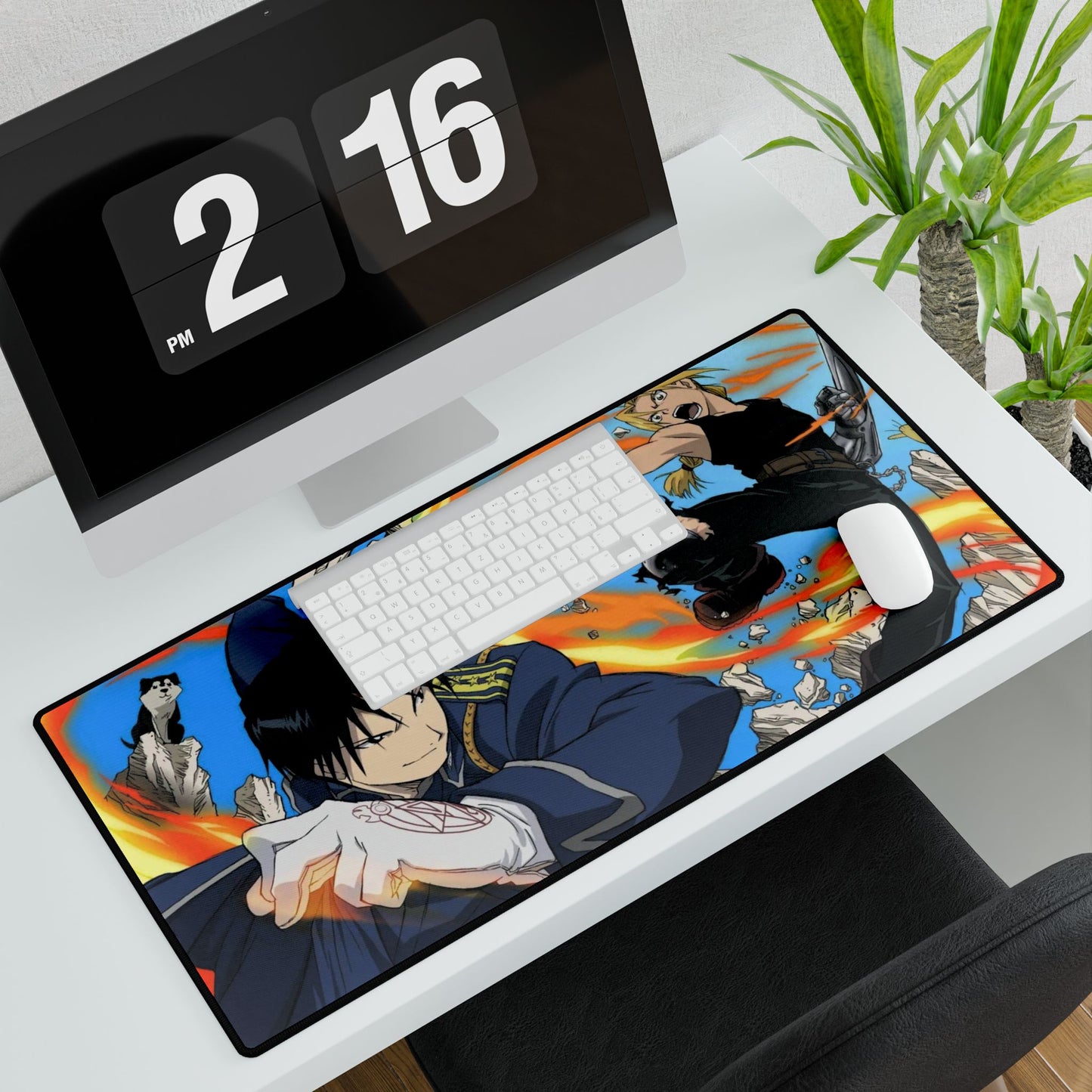 Full Metal Alchemist Roy Mustang VS Edward Elric Mouse Pad