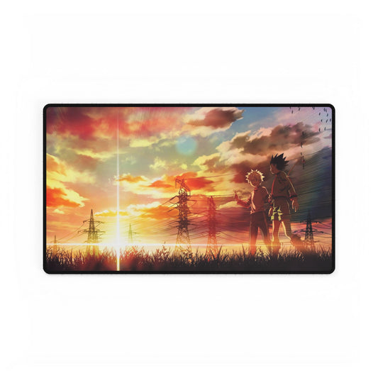 Gon and Killua walking at a beautiful sunset Mouse Pad