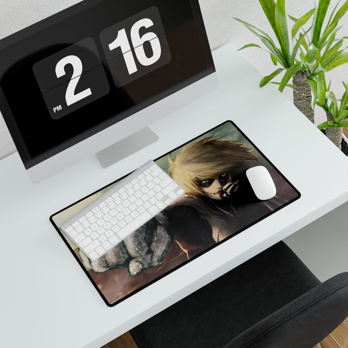 Female titan punches Mouse Pad