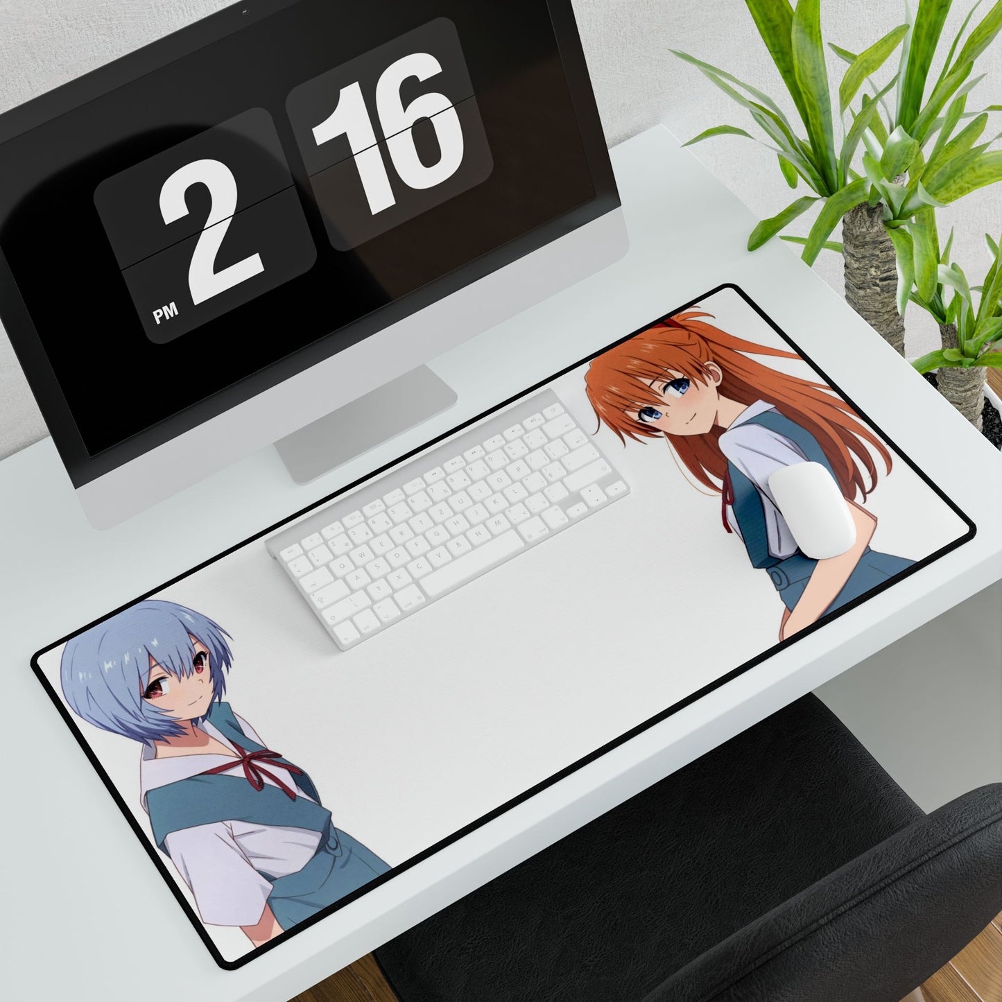 Neon Genesis Evangelion - Asuka Langley Sohryu and Rei Ayanami Mouse Pad