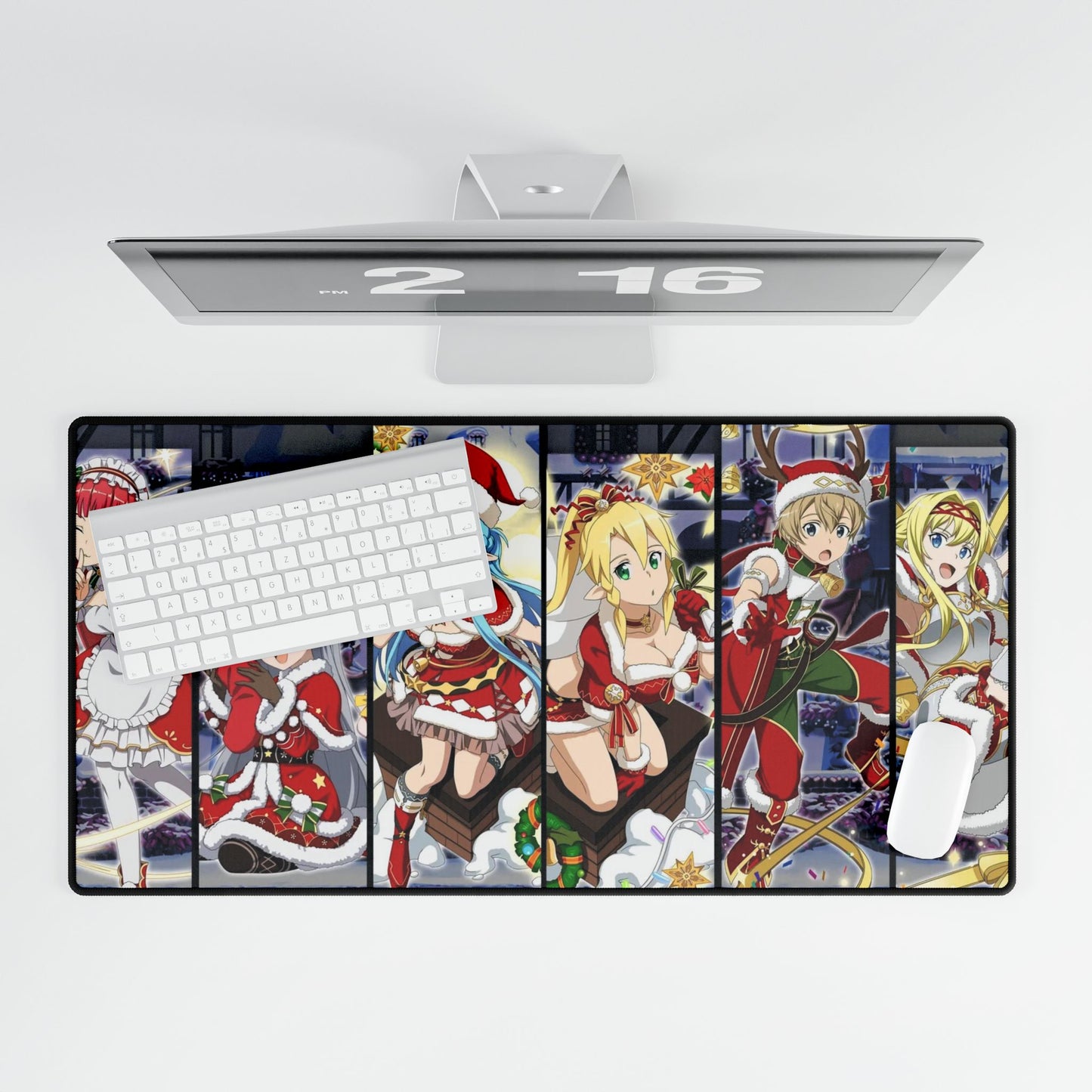 Memory Defrag - White Christmas Banner Mouse Pad