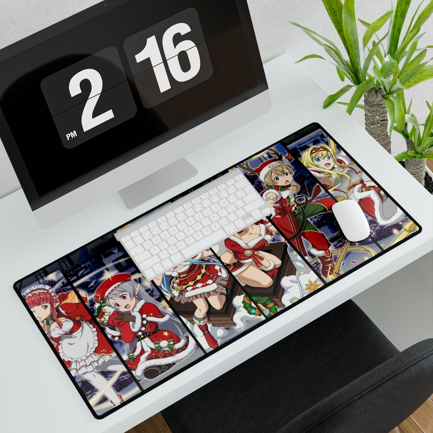 Memory Defrag - White Christmas Banner Mouse Pad