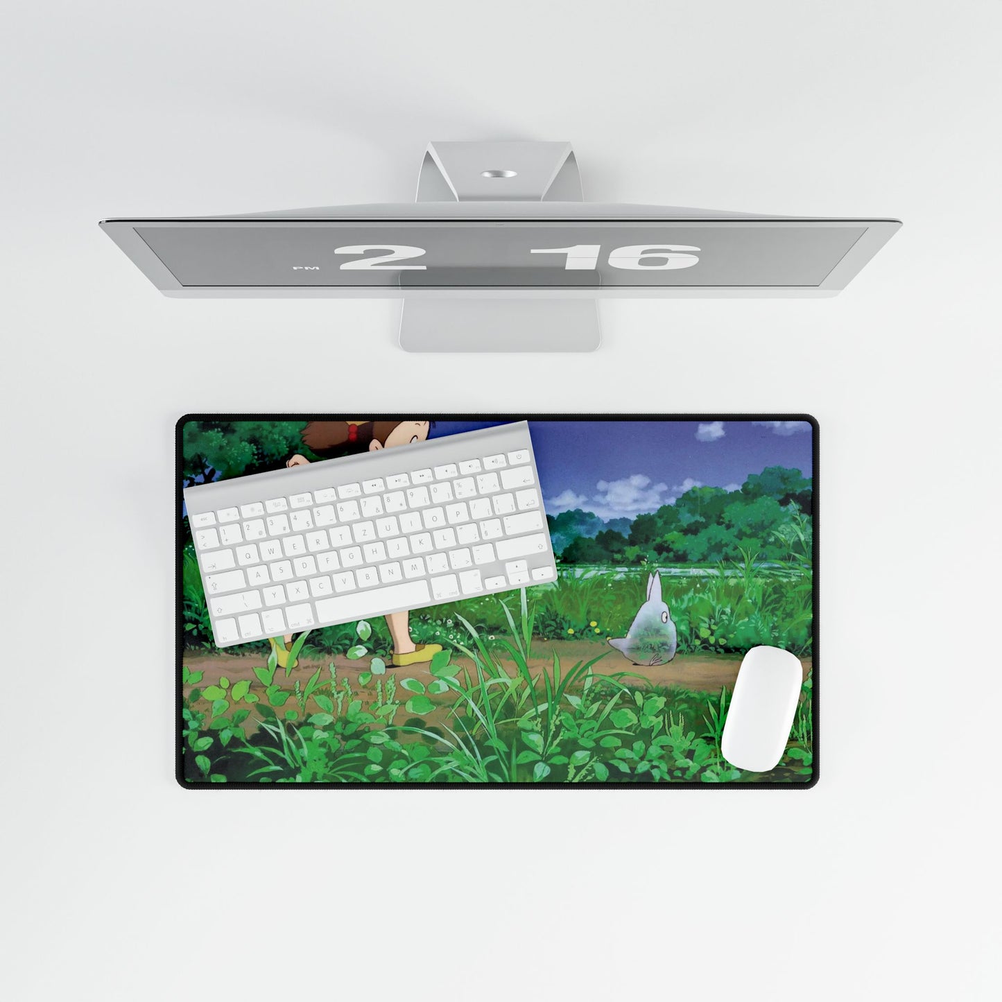Mei behind little Totoro Mouse Pad