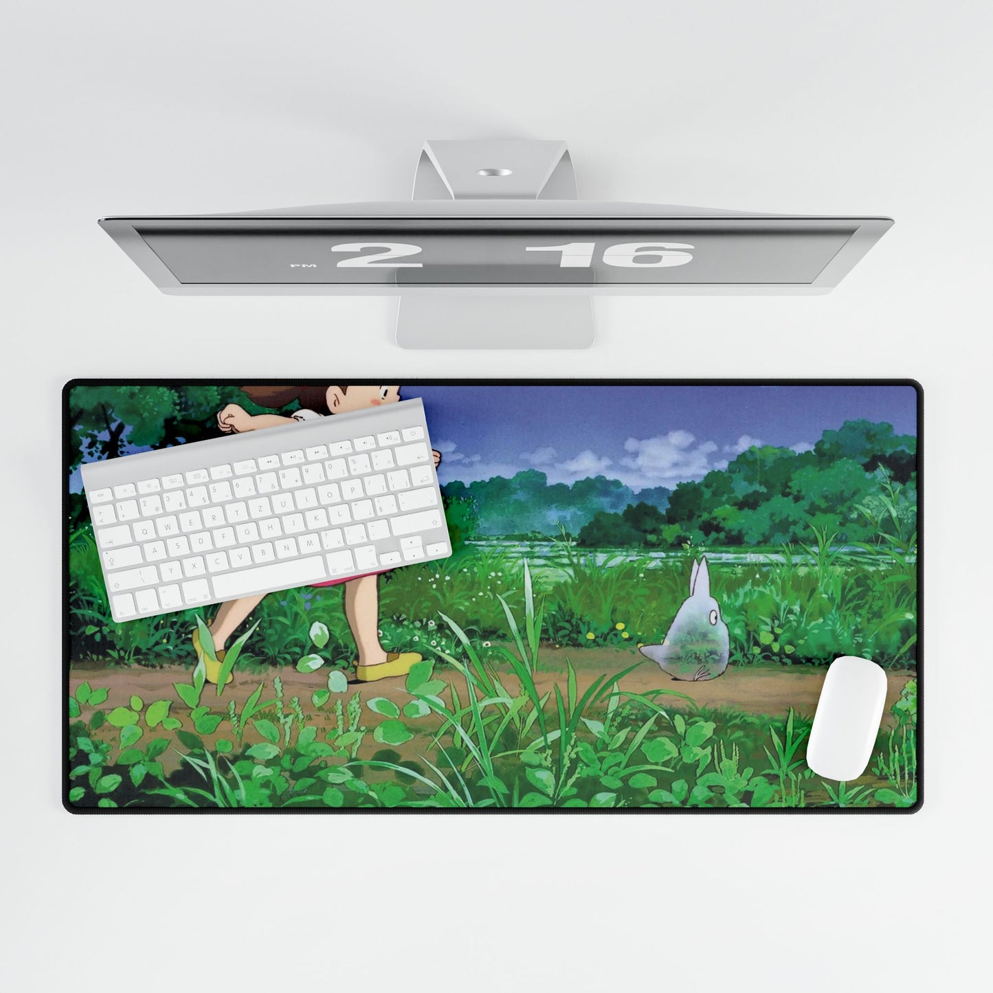Mei behind little Totoro Mouse Pad
