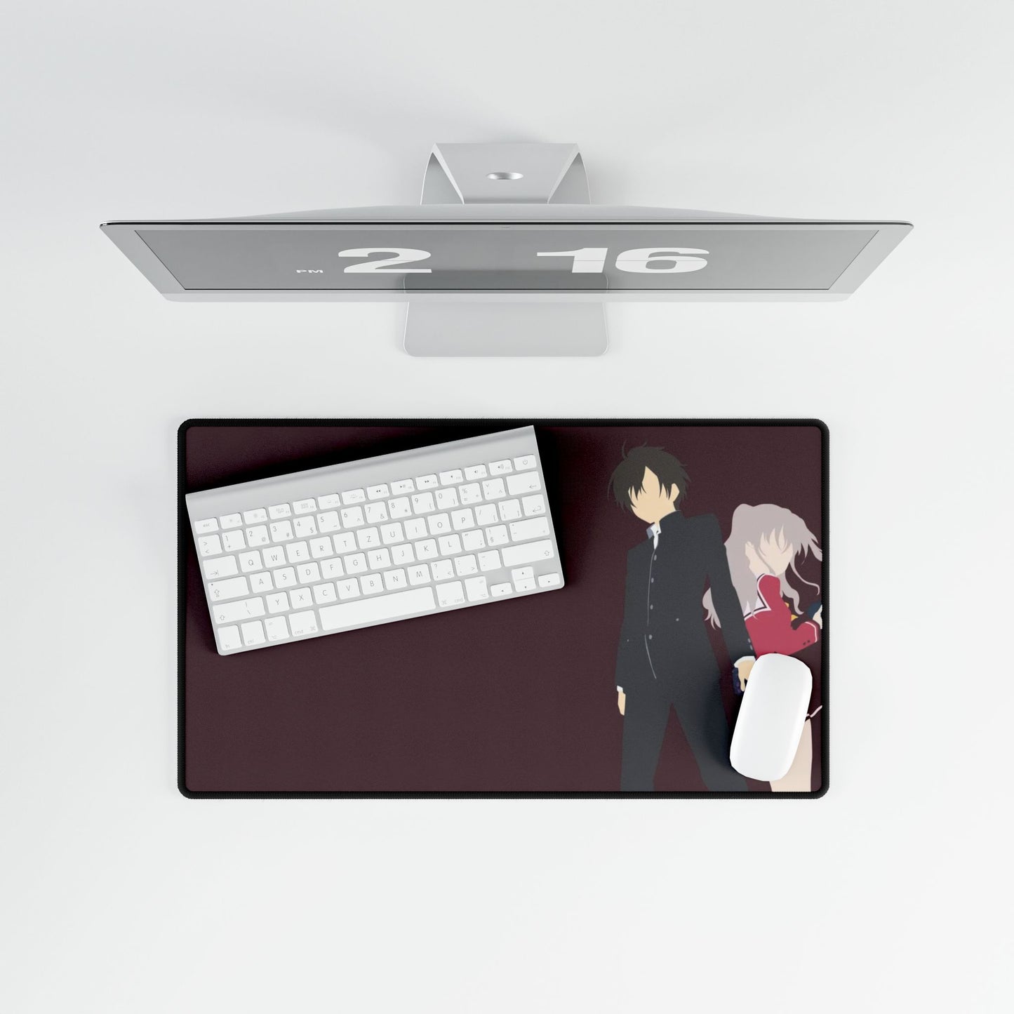 Yū Otosaka and Nao Tomori Together Minimalist Mouse Pad
