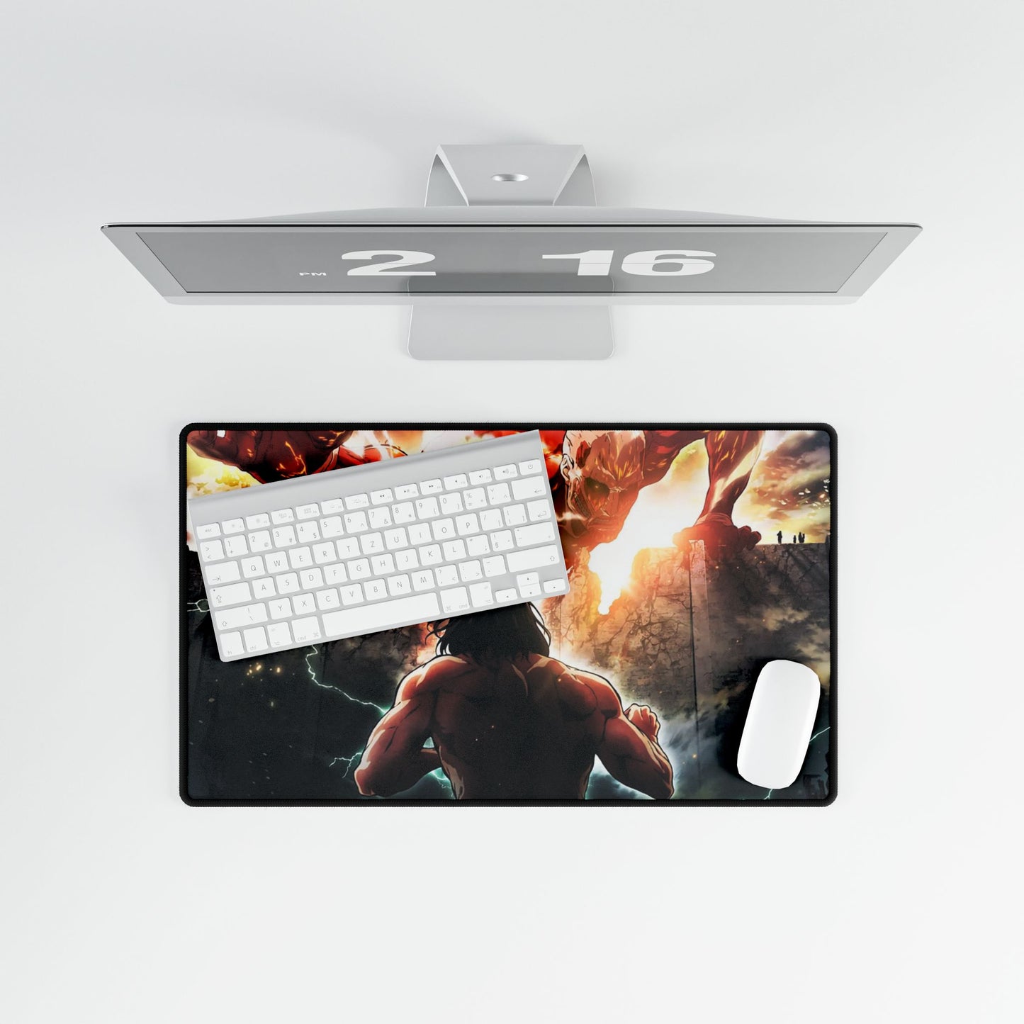 Colossal titan vs Eren Titan Mouse Pad