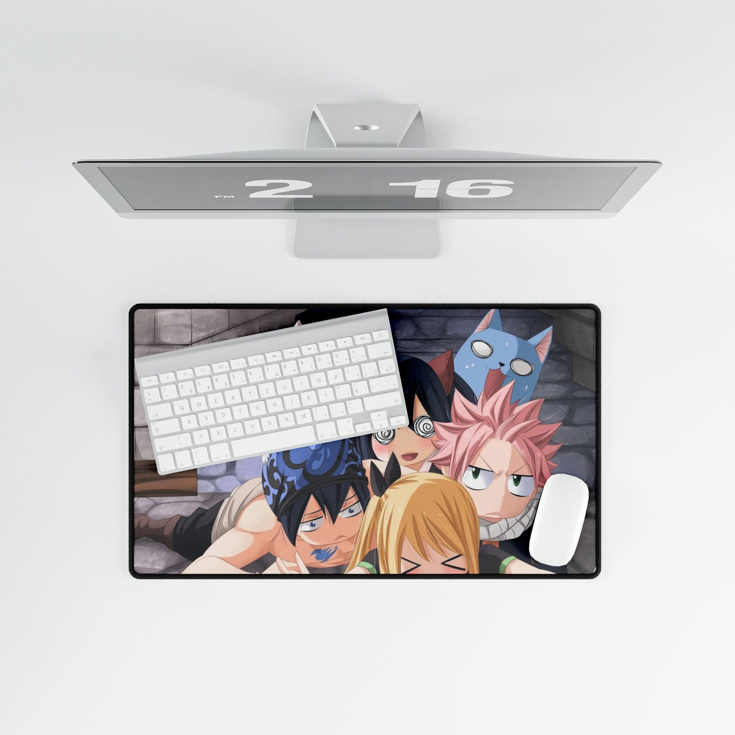 Fairy Tail Natsu Dragneel, Gray Fullbuster, Lucy Heartfilia, Happy, Wendy Marvell Mouse Pad