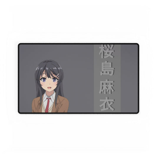Mai Sakurajima Kanji Background Mouse Pad