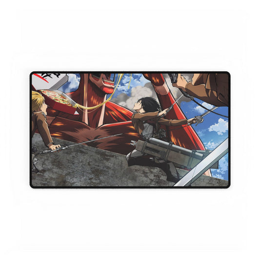 Colossal Titan eating pizza Mouse Pad